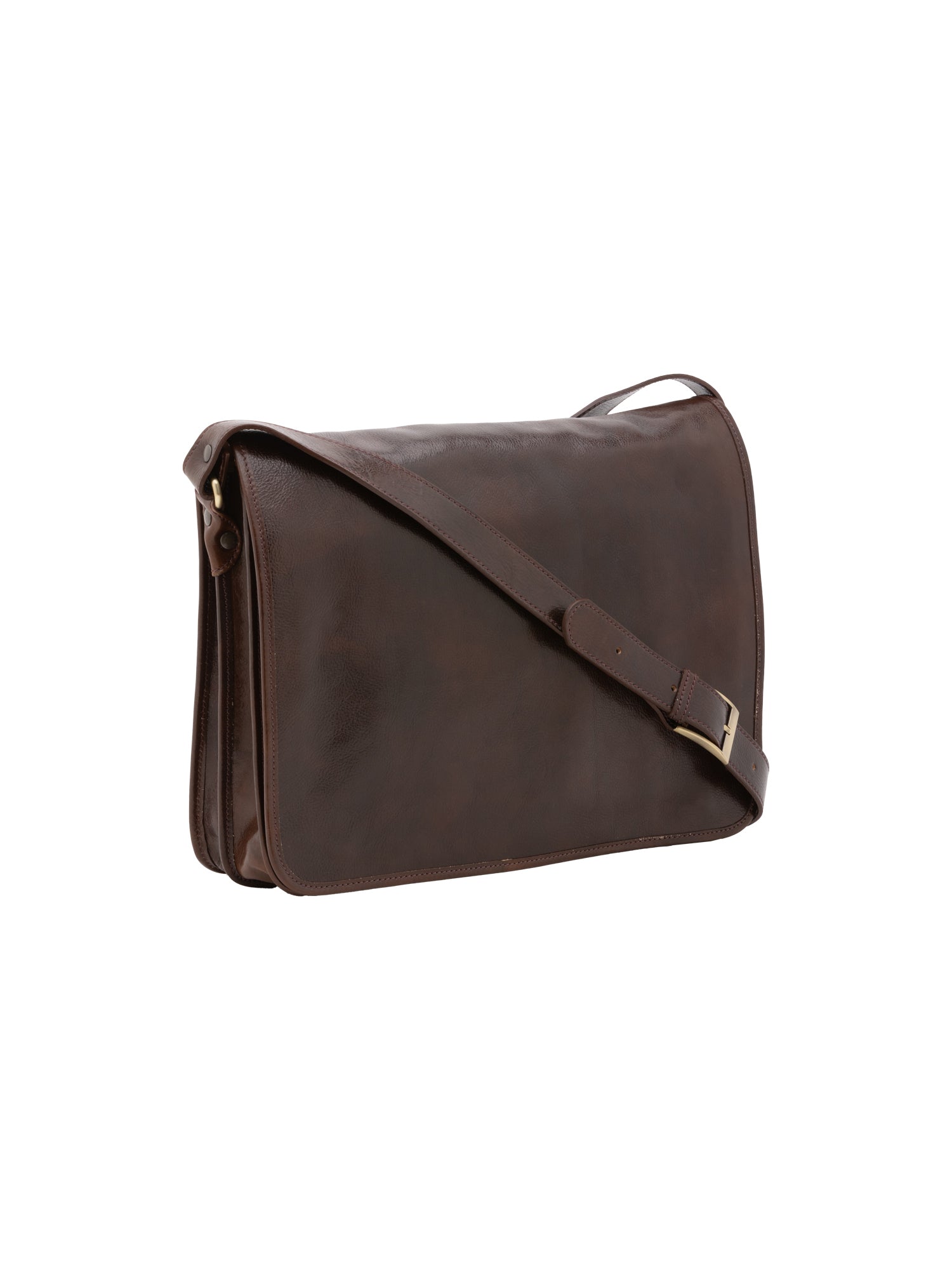 Borsa a tracolla uomo in vera pelle Made in Italy 5561-Tmoro I Fratelli
