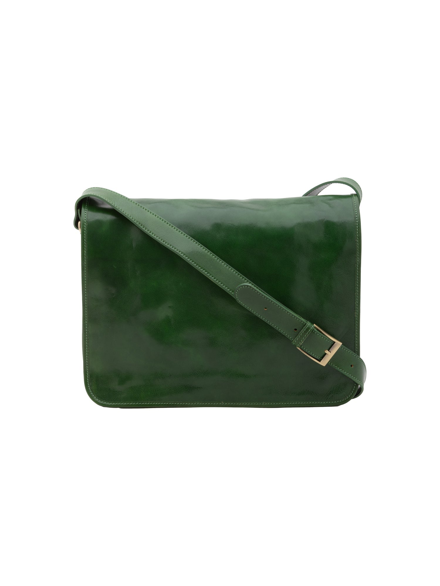 Borsa a tracolla uomo in vera pelle Made in Italy 5561-Verde I Fratelli