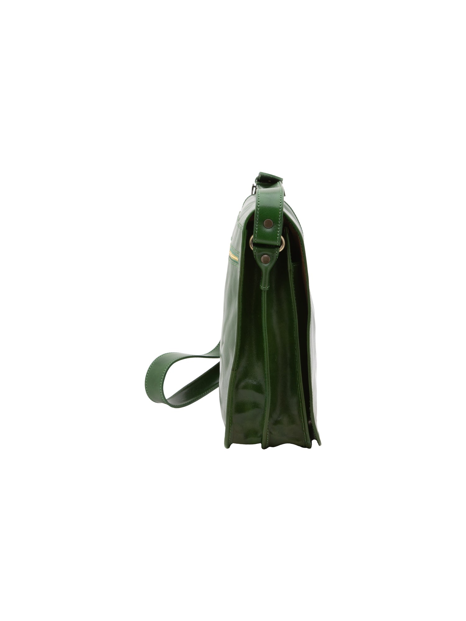 Borsa a tracolla uomo in vera pelle Made in Italy 5561-Verde I Fratelli