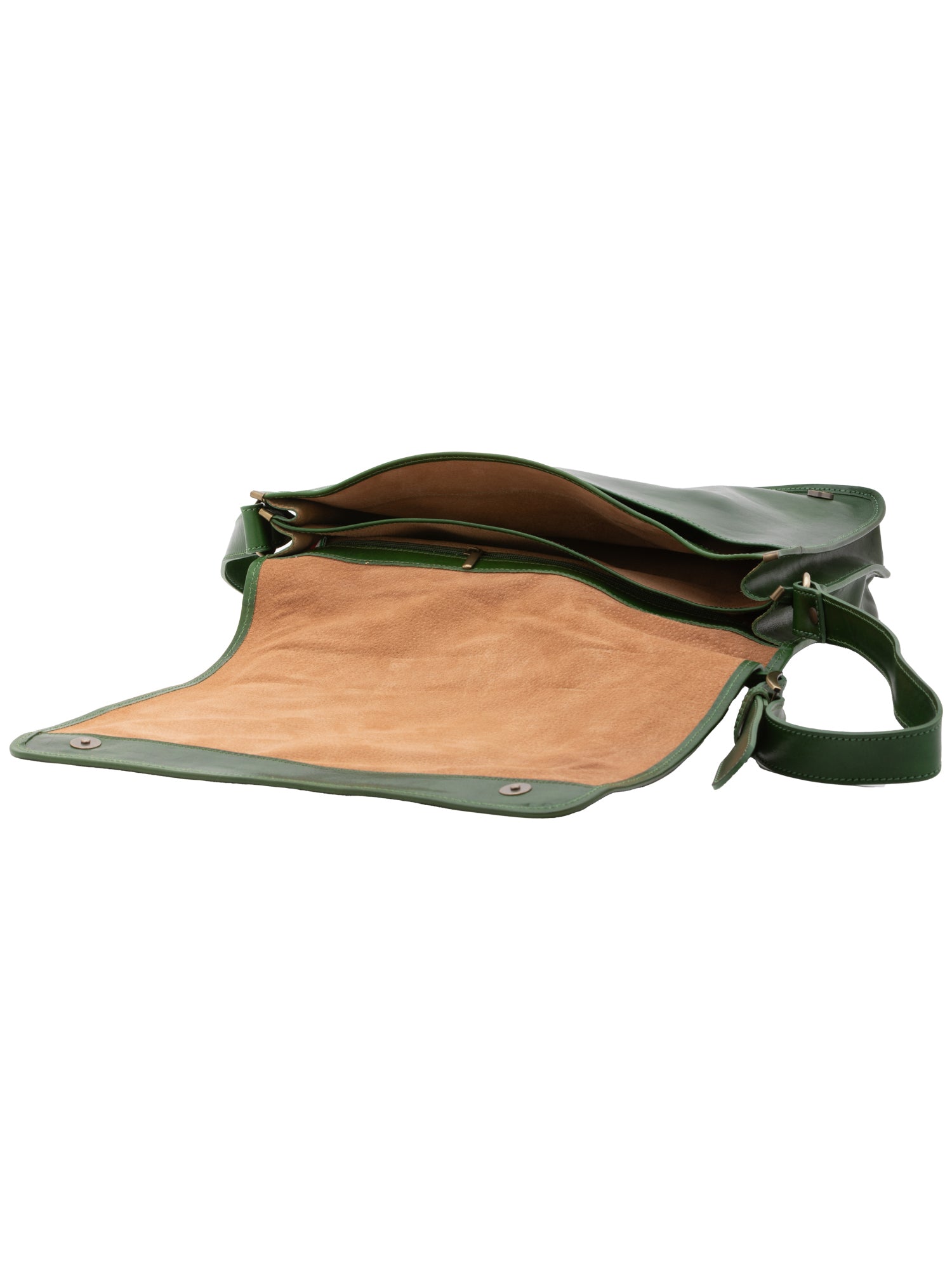 Borsa a tracolla uomo in vera pelle Made in Italy 5561-Verde I Fratelli