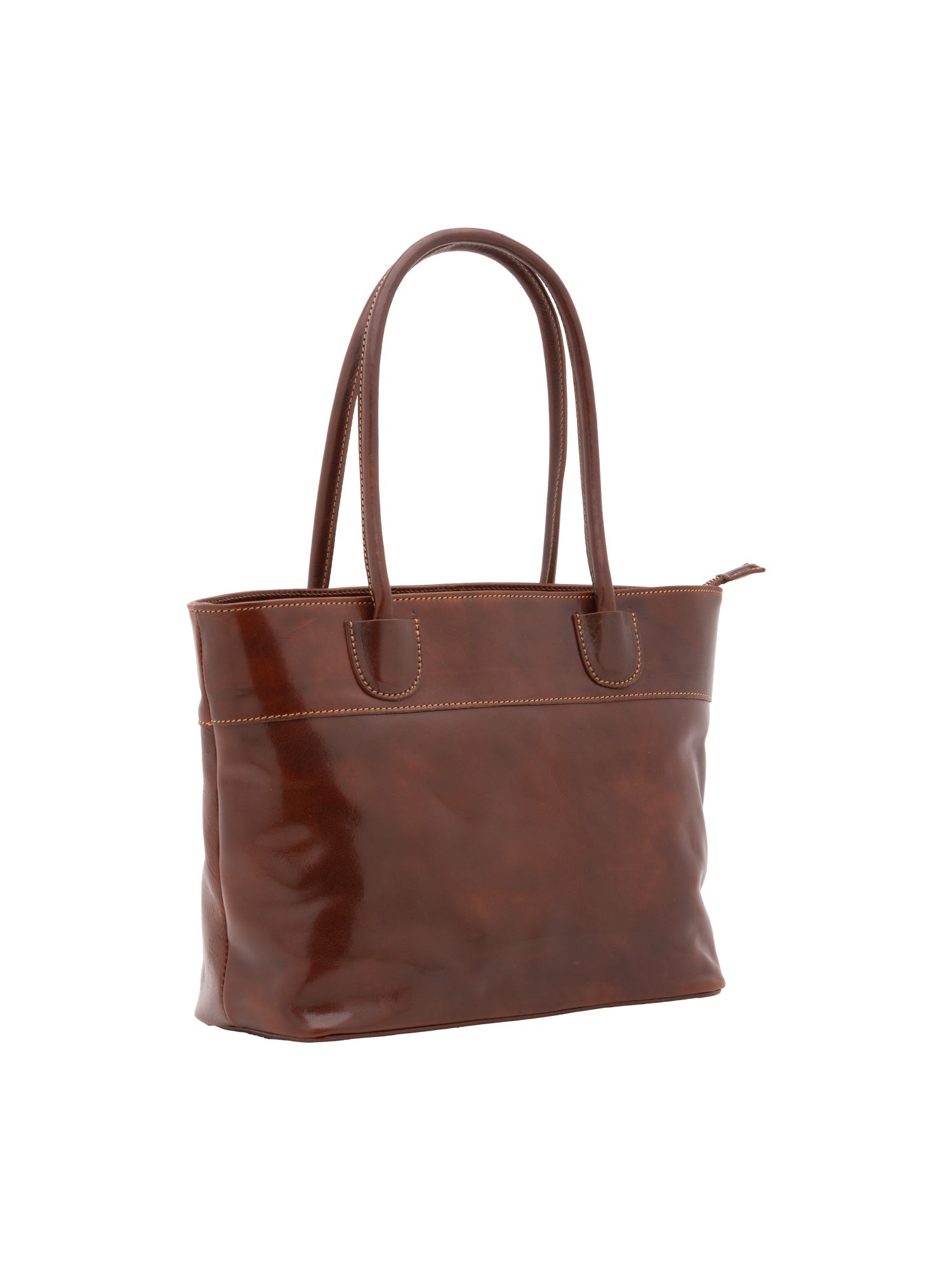 Borsa a tracolla da uomo in vera pelle 100% pelle 5562-Marrone I Fratelli
