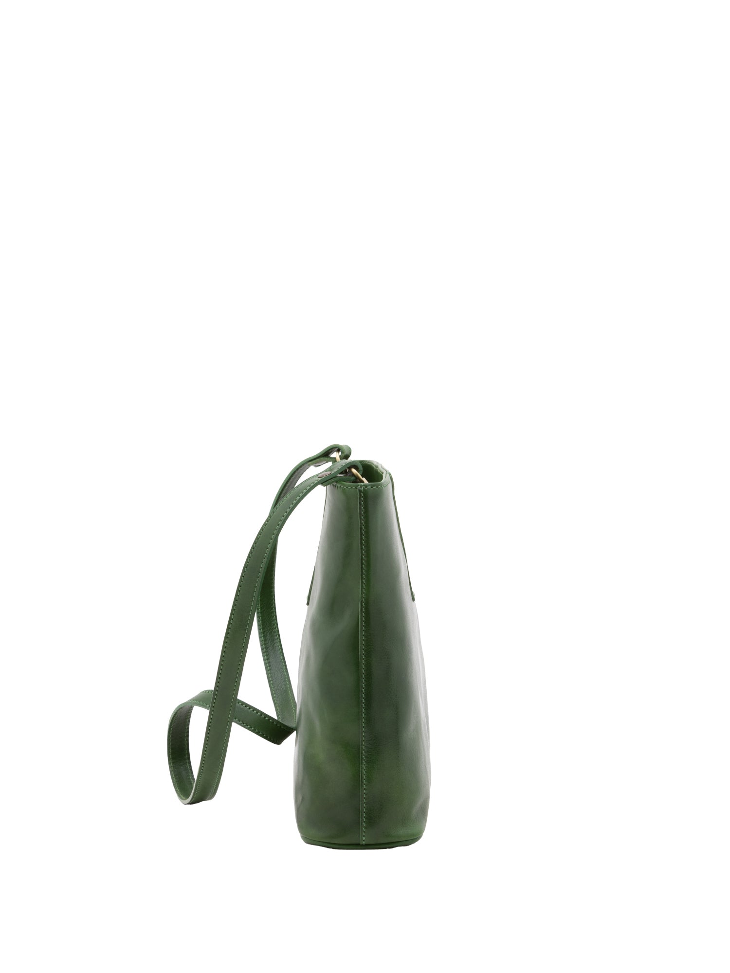 Borsa a tracolla da donna Vera pelle 5563-Verde I Fratelli