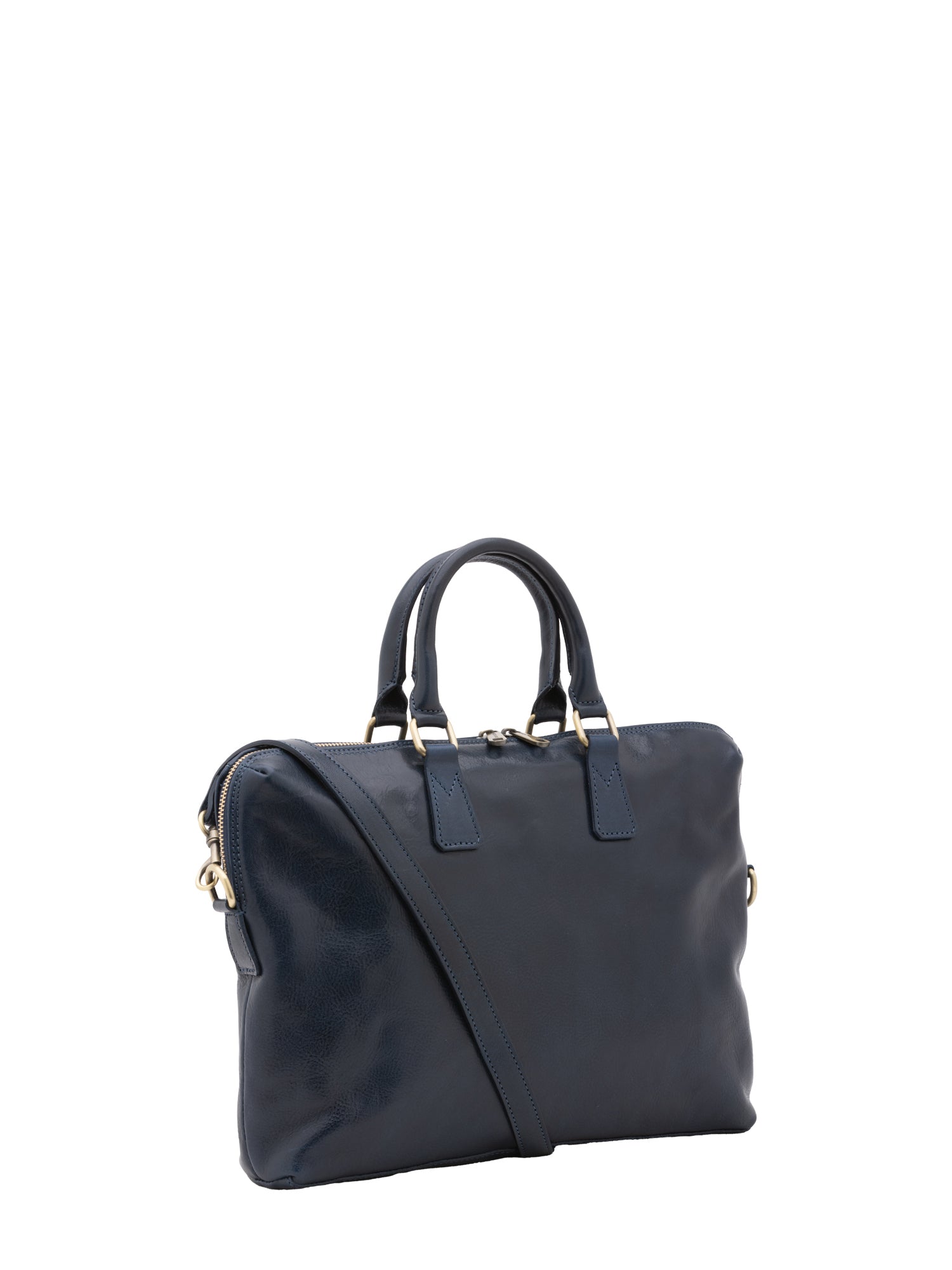 Borsa da lavoro uomo in vera pelle Made in Italy 5565-Blu I Fratelli