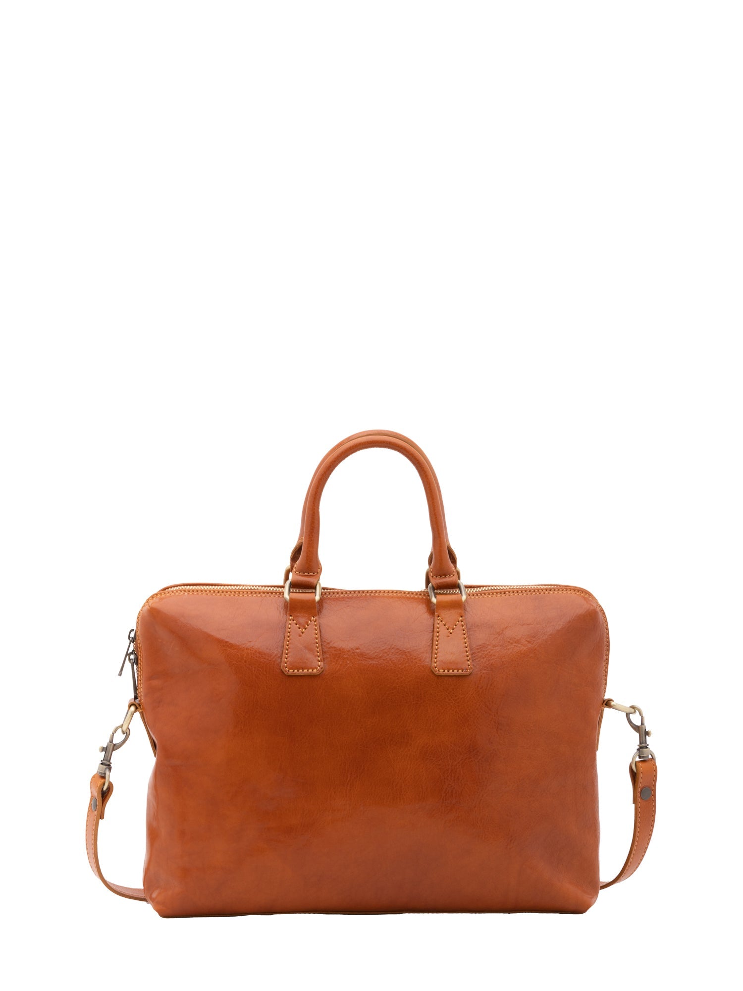 Borsa da lavoro uomo in vera pelle Made in Italy 5565-Cognac I Fratelli