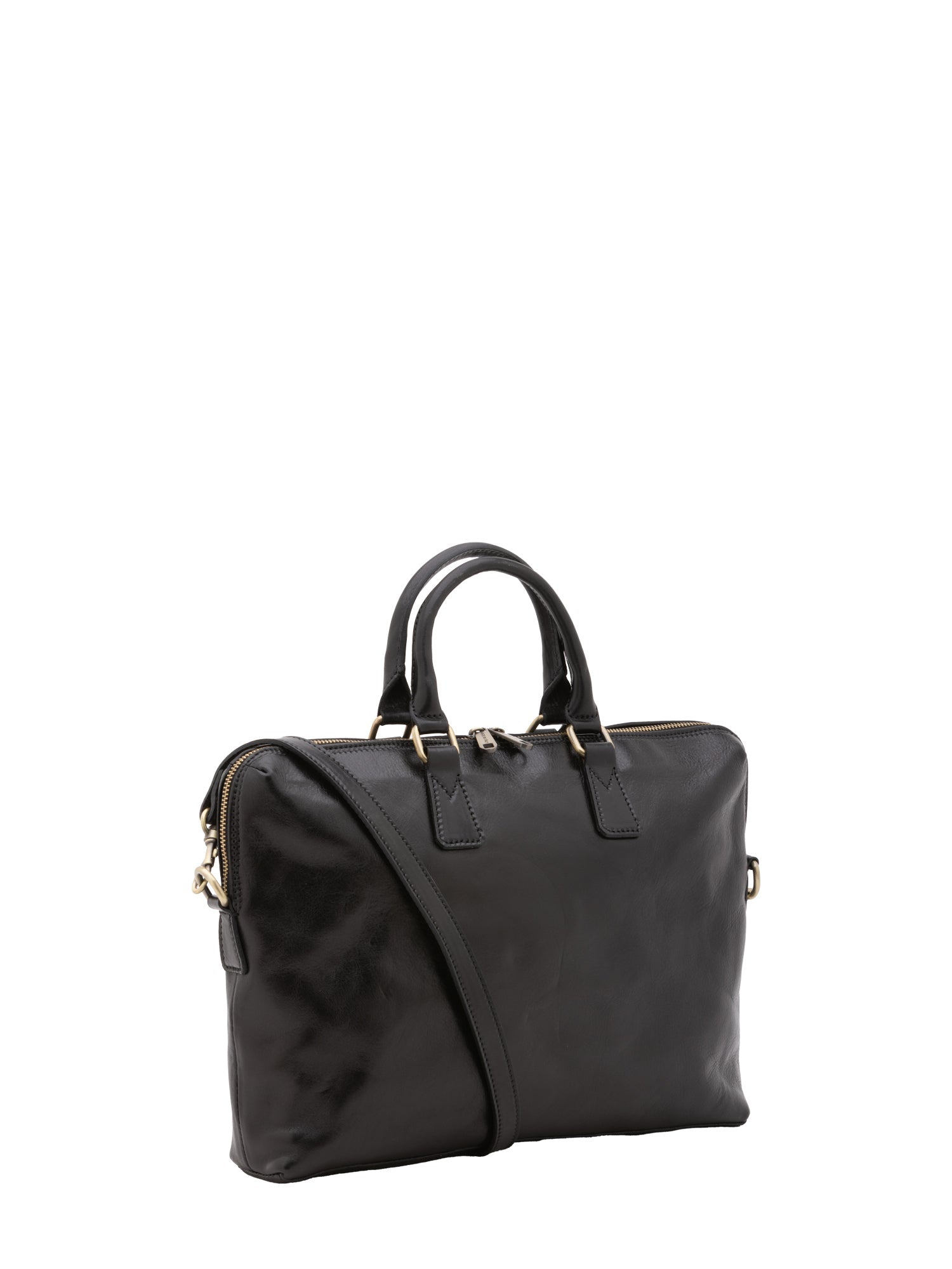 Borsa da lavoro uomo in vera pelle Made in Italy 5565-Nero I Fratelli