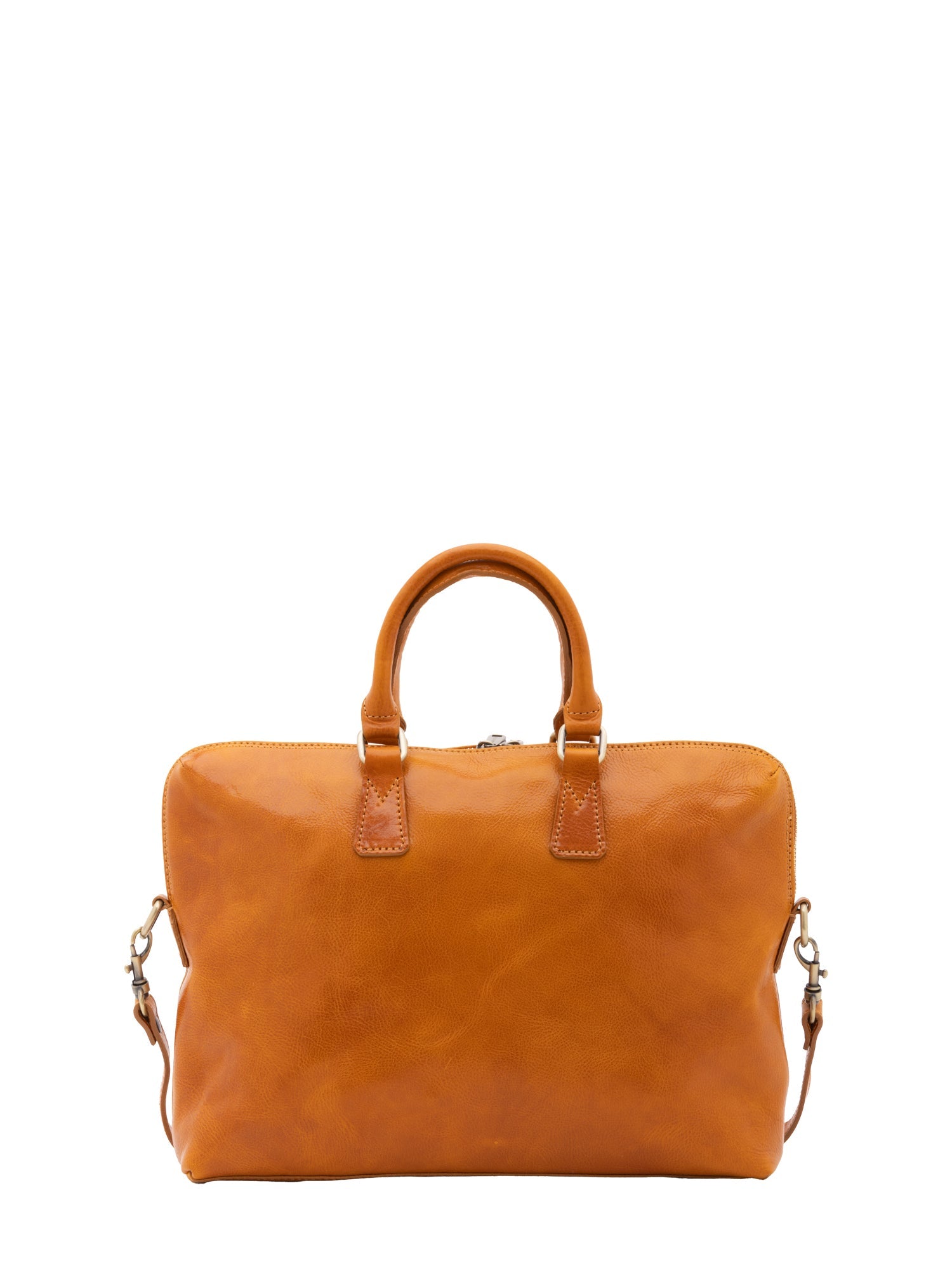 Borsa da lavoro uomo in vera pelle Made in Italy 5565-Senape I Fratelli