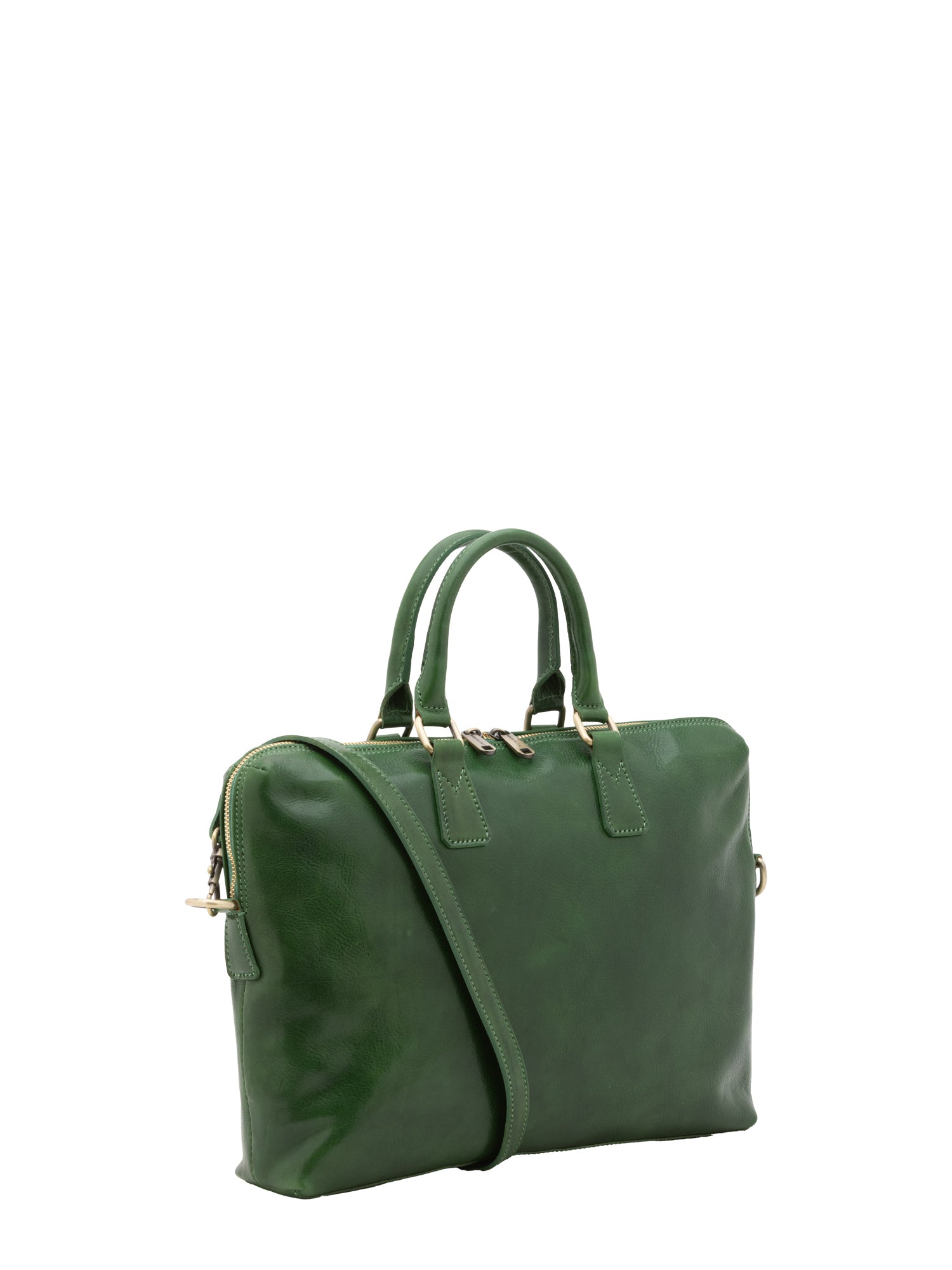 Borsa da lavoro uomo in vera pelle Made in Italy 5565-Verde I Fratelli