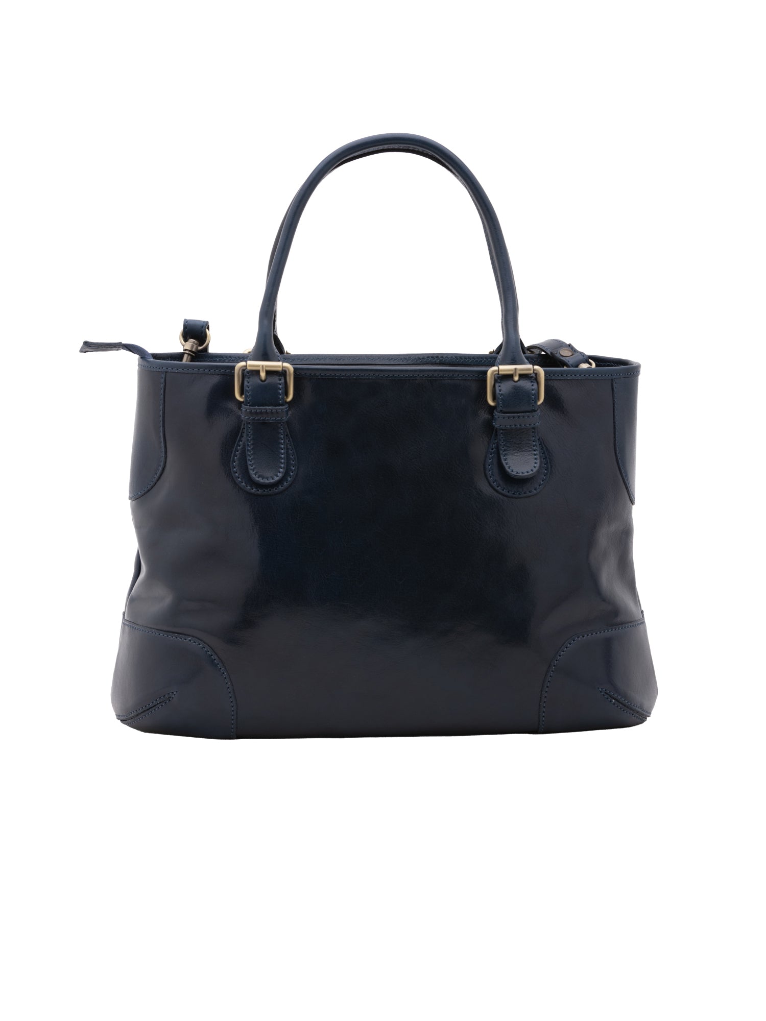 Borsa a tracolla da donna 100% pelle 5566-Blu I Fratelli