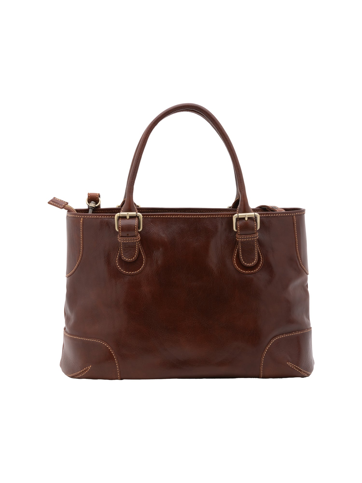 Borsa a tracolla da donna 100% pelle 5566-Marrone I Fratelli