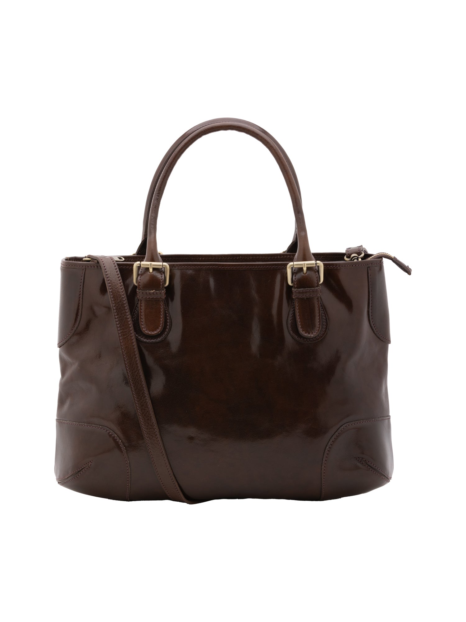 Borsa a tracolla da donna 100% pelle 5566-Tmoro I Fratelli