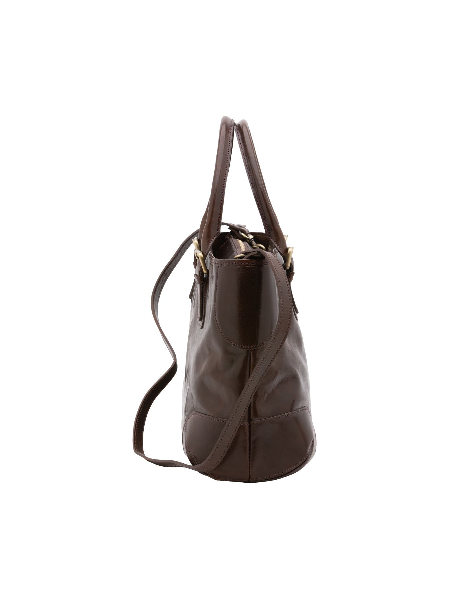 Borsa a tracolla da donna 100% pelle 5566-Tmoro I Fratelli