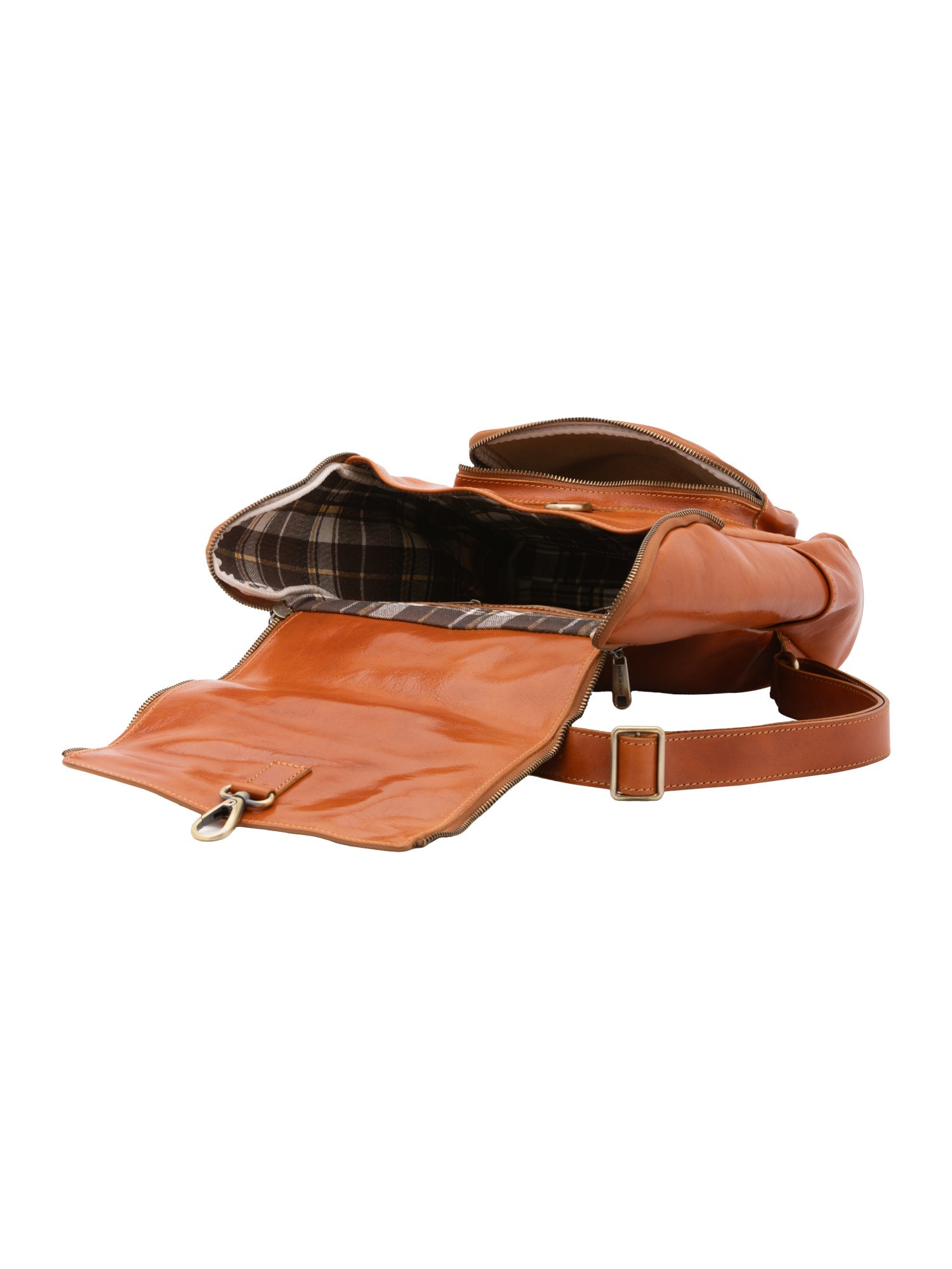 Borsa a spalla da donna Vera pelle 5567-Cognac I Fratelli