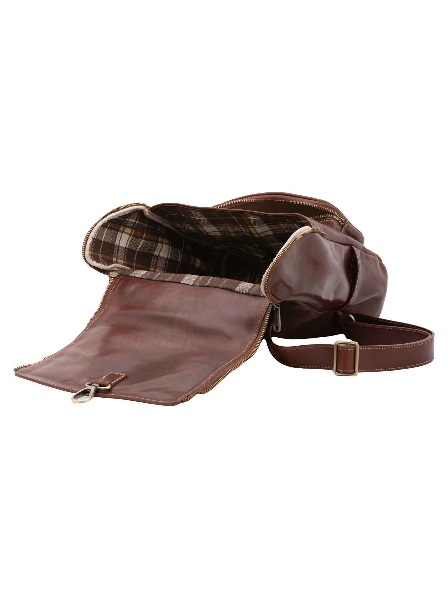 Borsa a spalla da donna Vera pelle 5567-Marrone I Fratelli