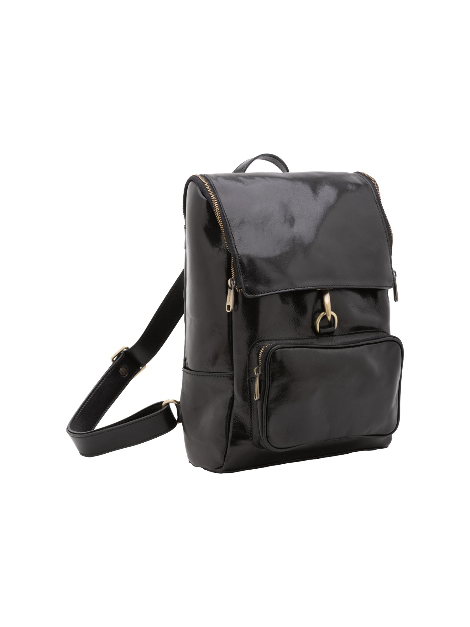 Borsa a spalla da donna Vera pelle 5567-Nero I Fratelli