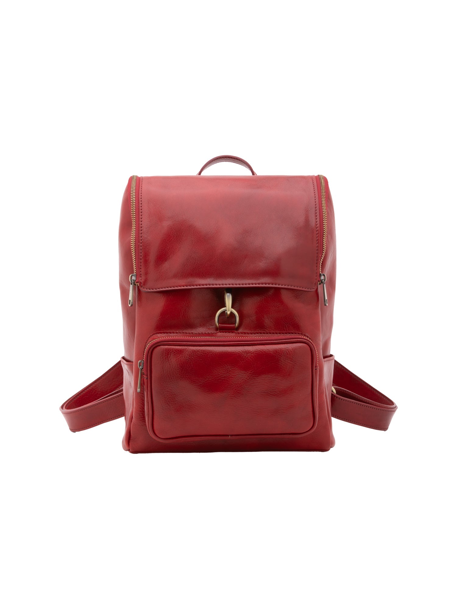 Borsa a spalla da donna Vera pelle 5567-Rosso I Fratelli