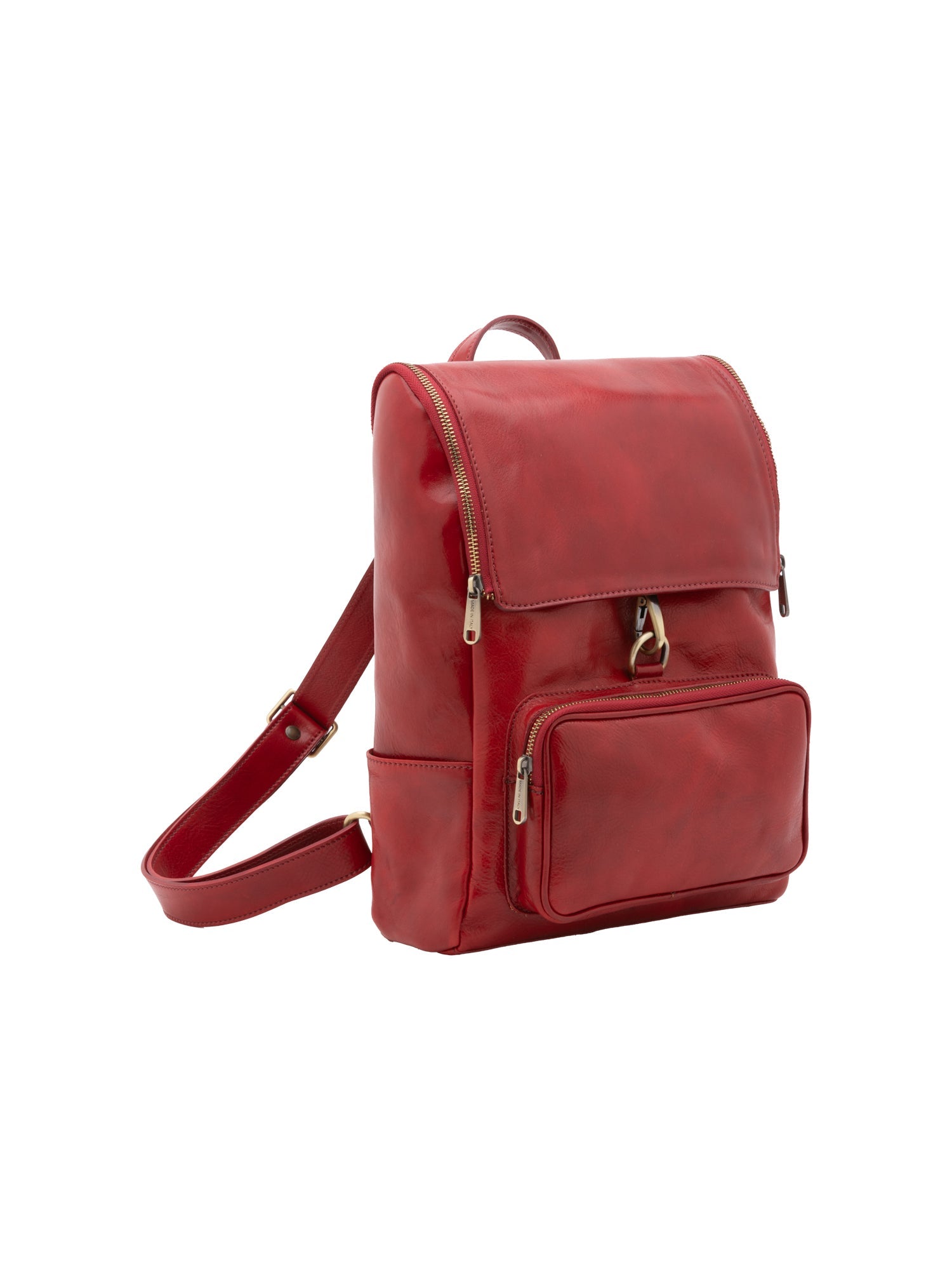 Borsa a spalla da donna Vera pelle 5567-Rosso I Fratelli