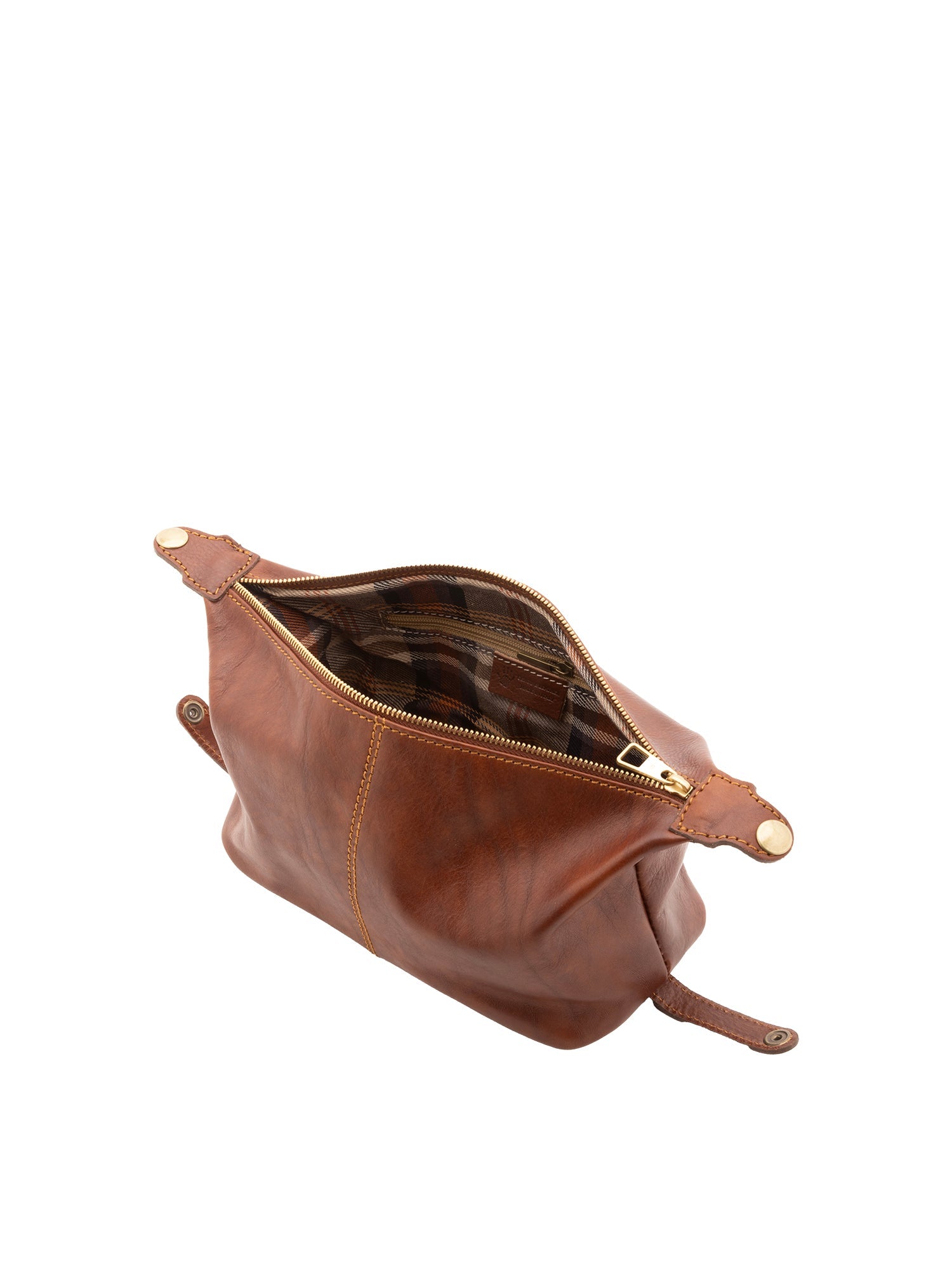 Pochette unisex in vera pelle Made in Italy 4404-MARRONE Alessia Firenze