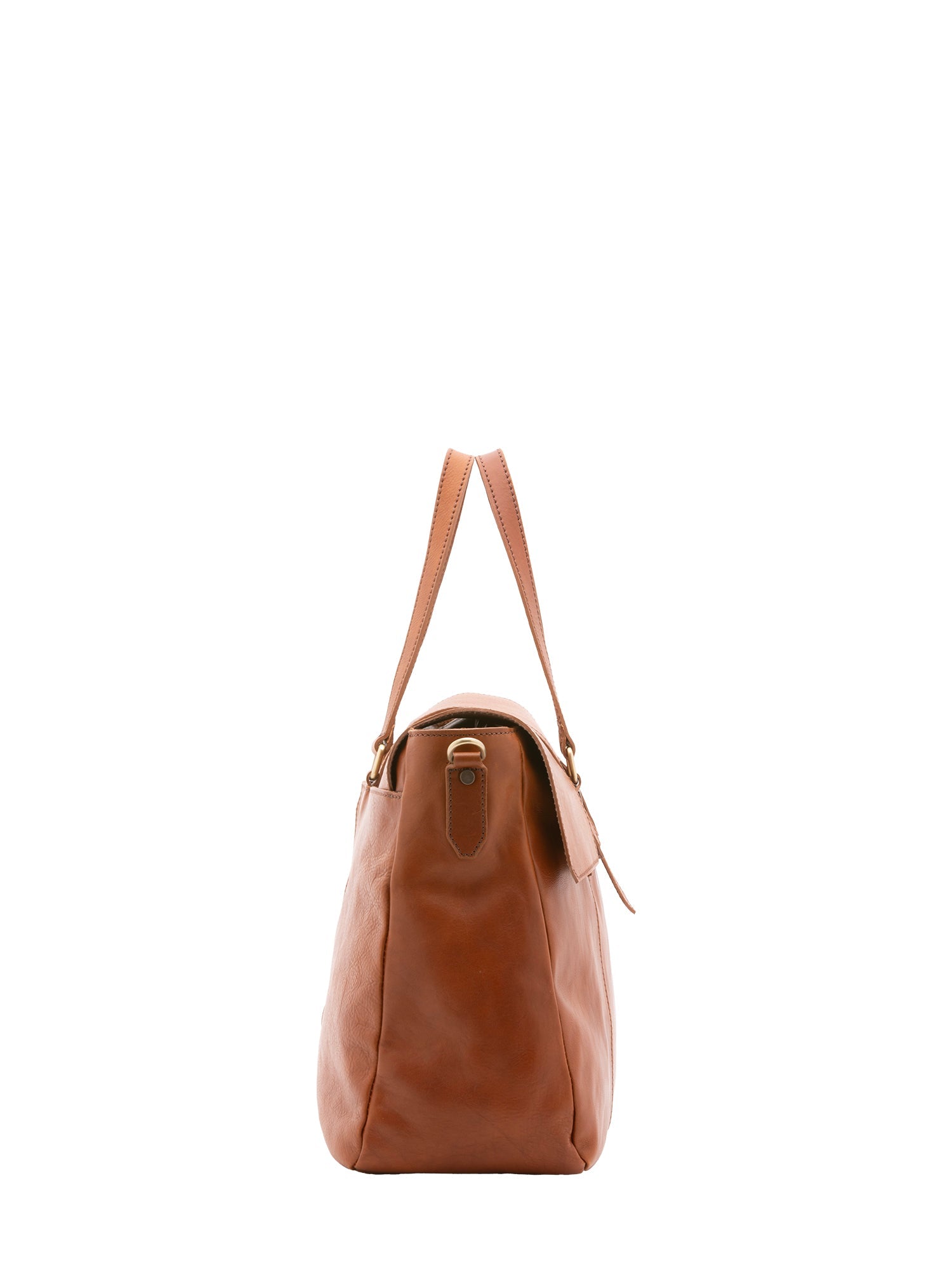 Borsa da viaggio unisex in vera pelle 100% cotone 4066-MIELE Alessia Firenze