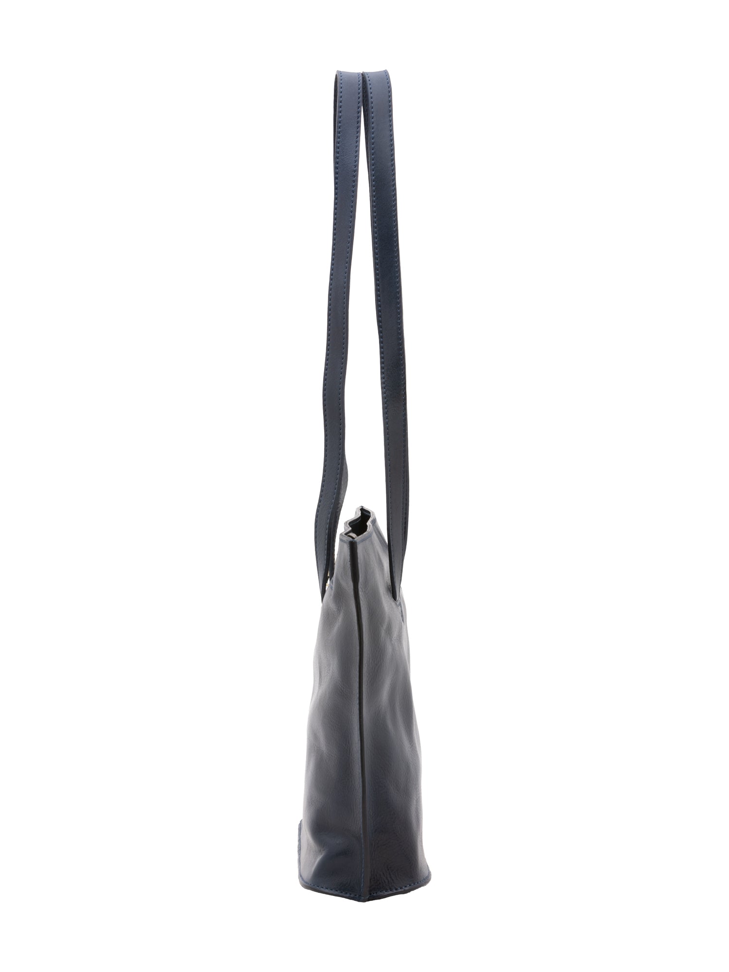 Borsa a spalla da donna 100% pelle 5572-Blu I Fratelli
