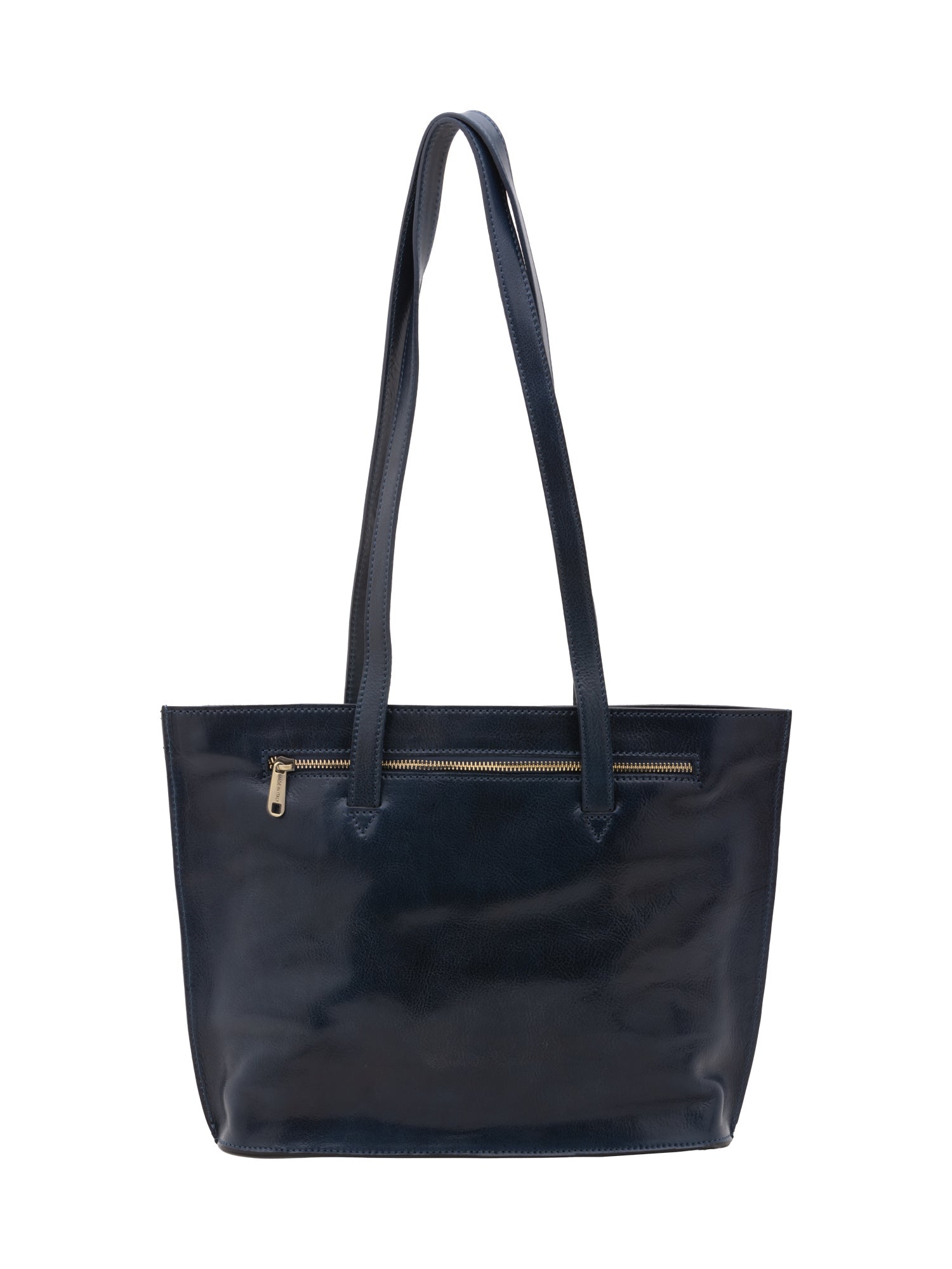 Borsa a spalla da donna 100% pelle 5572-Blu I Fratelli