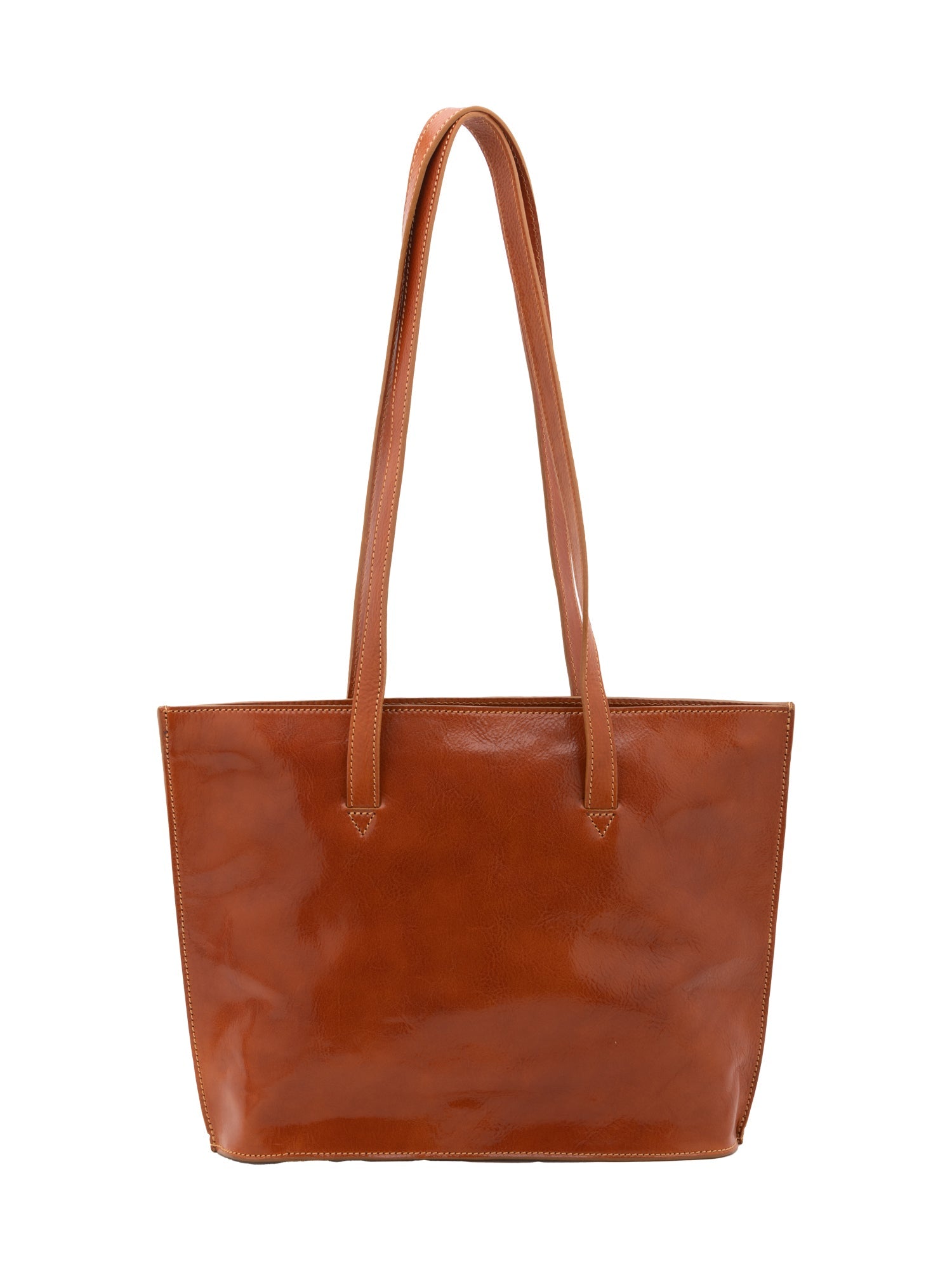 Borsa a spalla da donna 100% pelle 5572-Cognac I Fratelli