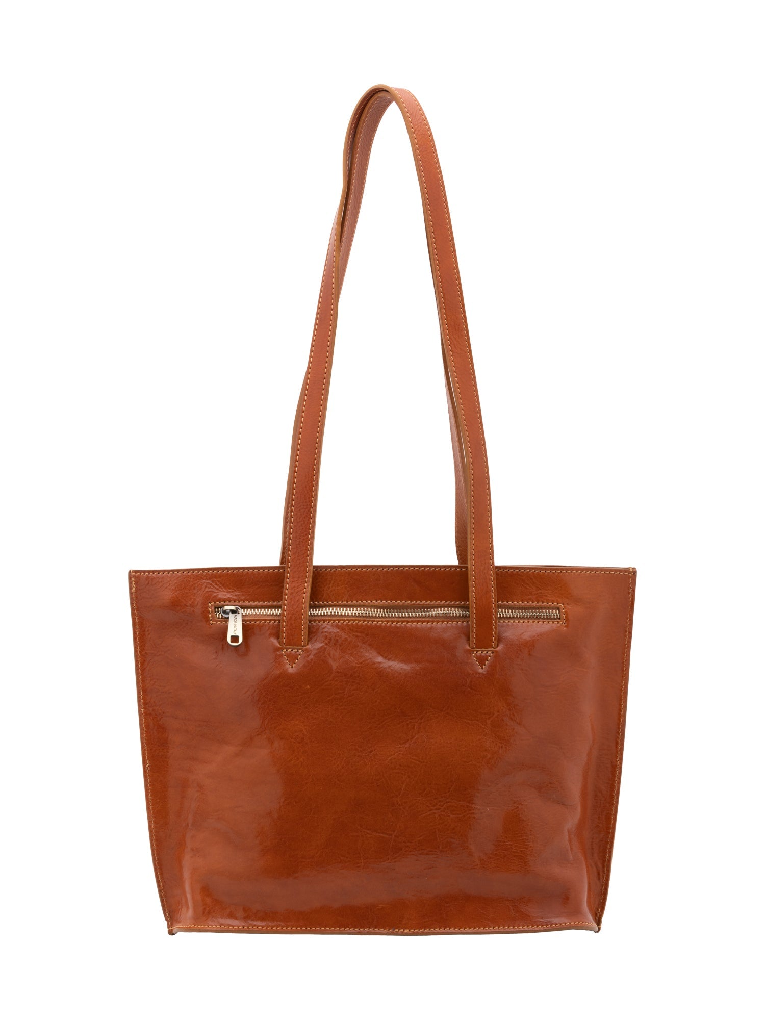 Borsa a spalla da donna 100% pelle 5572-Cognac I Fratelli