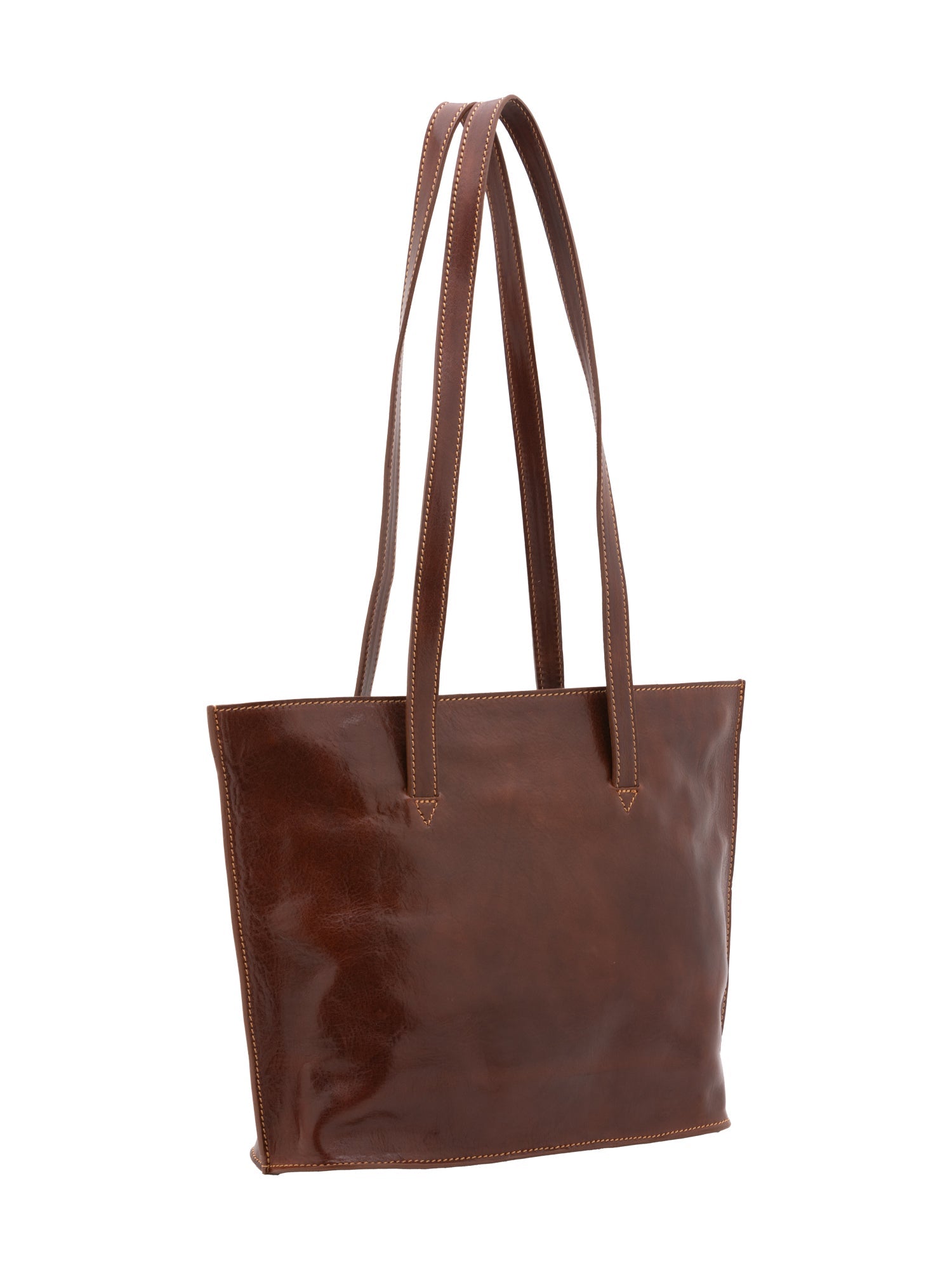 Borsa a spalla da donna 100% pelle 5572-Marrone I Fratelli