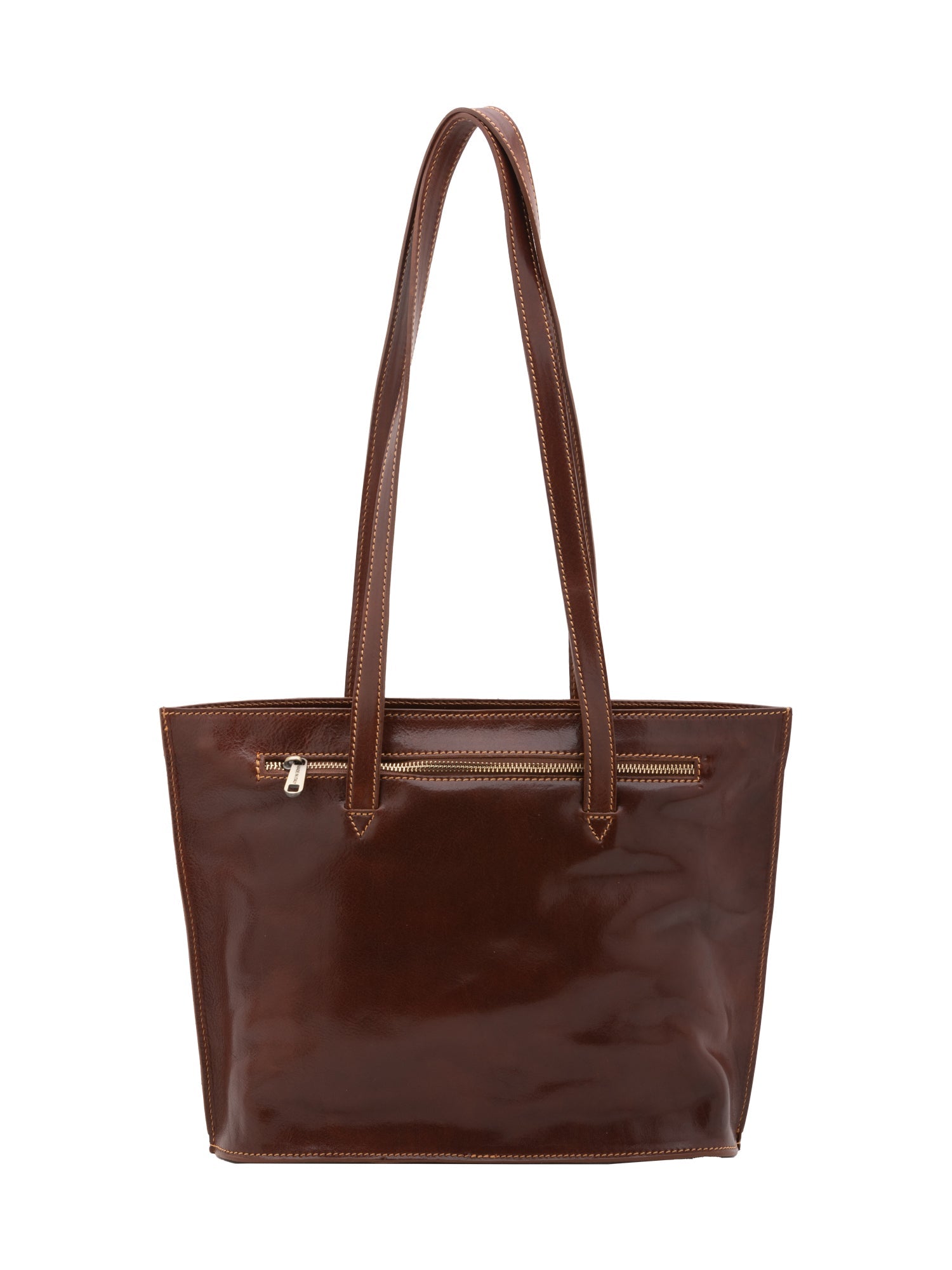 Borsa a spalla da donna 100% pelle 5572-Marrone I Fratelli