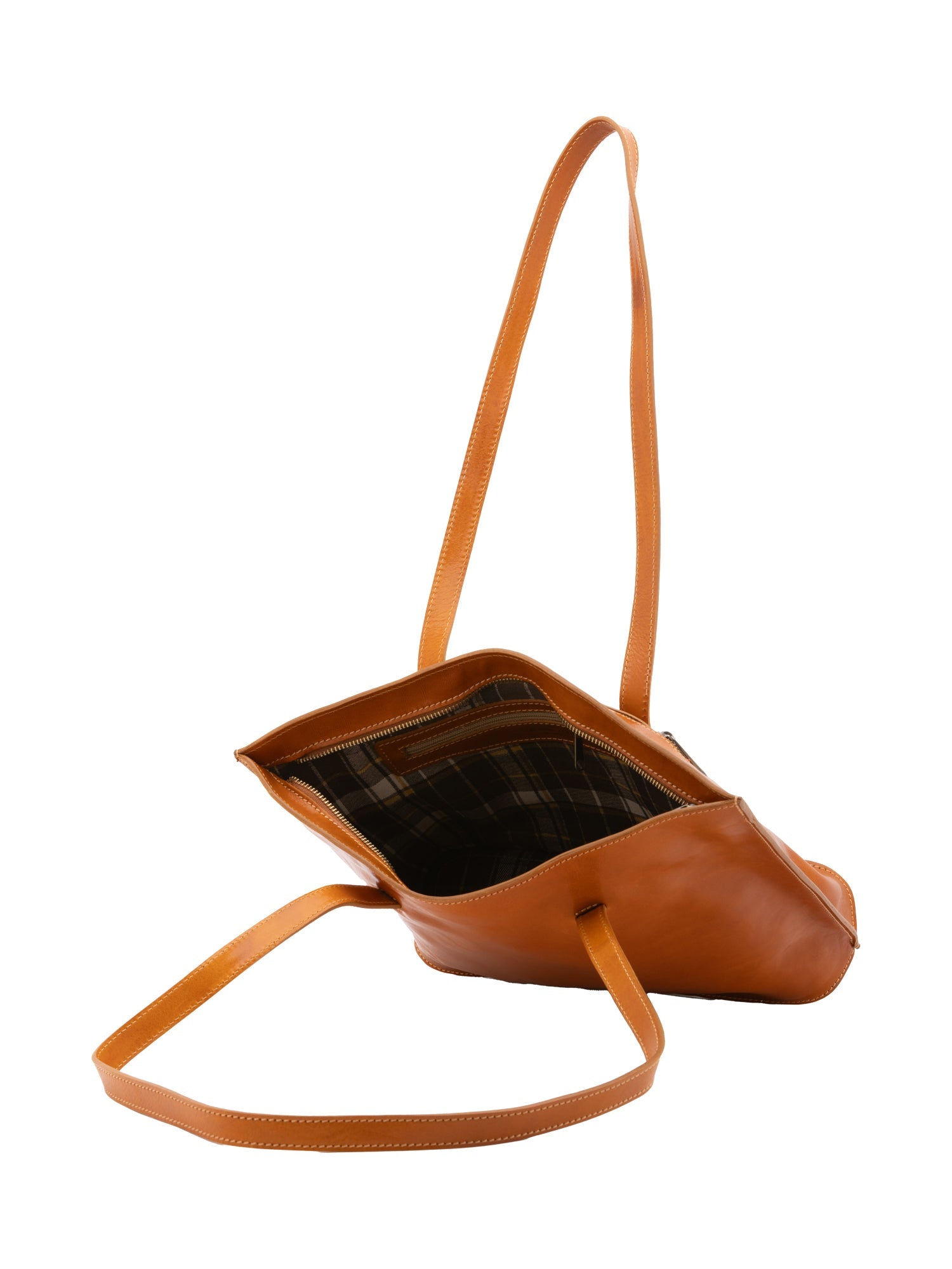 Borsa a spalla da donna 100% pelle 5572-Senape I Fratelli