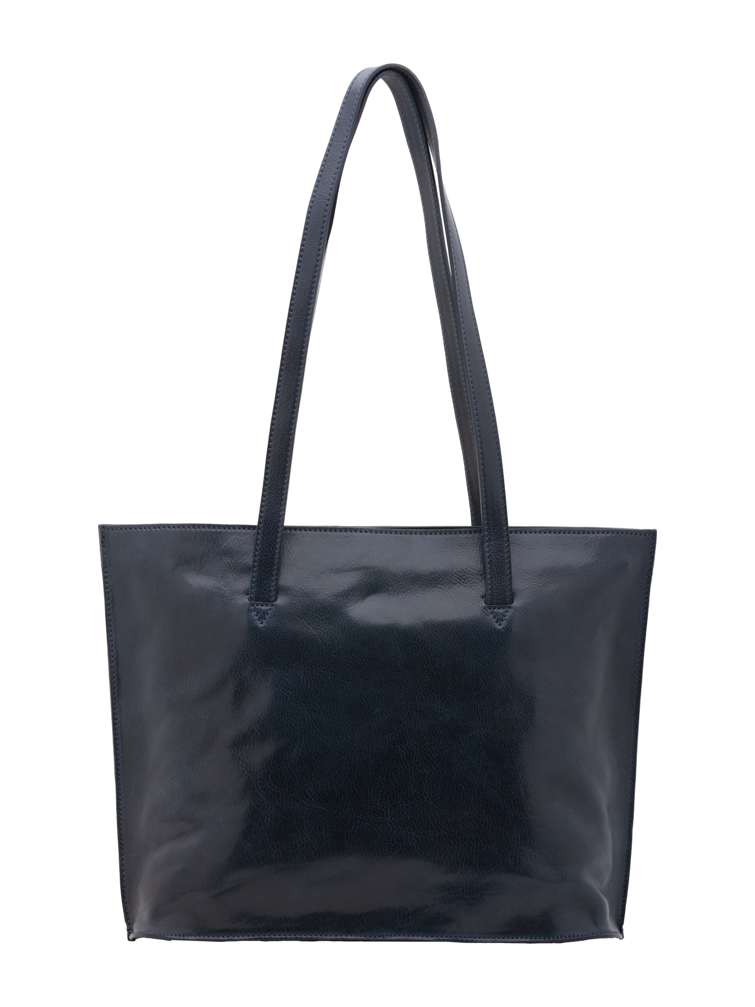 Borsa a spalla da donna 100% pelle 5573-Blu I Fratelli