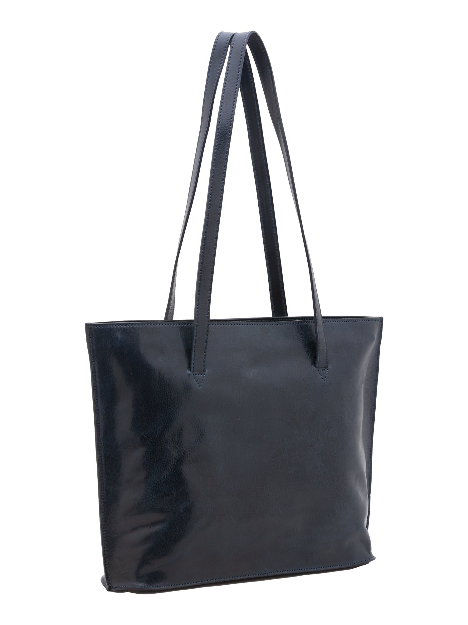 Borsa a spalla da donna 100% pelle 5573-Blu I Fratelli