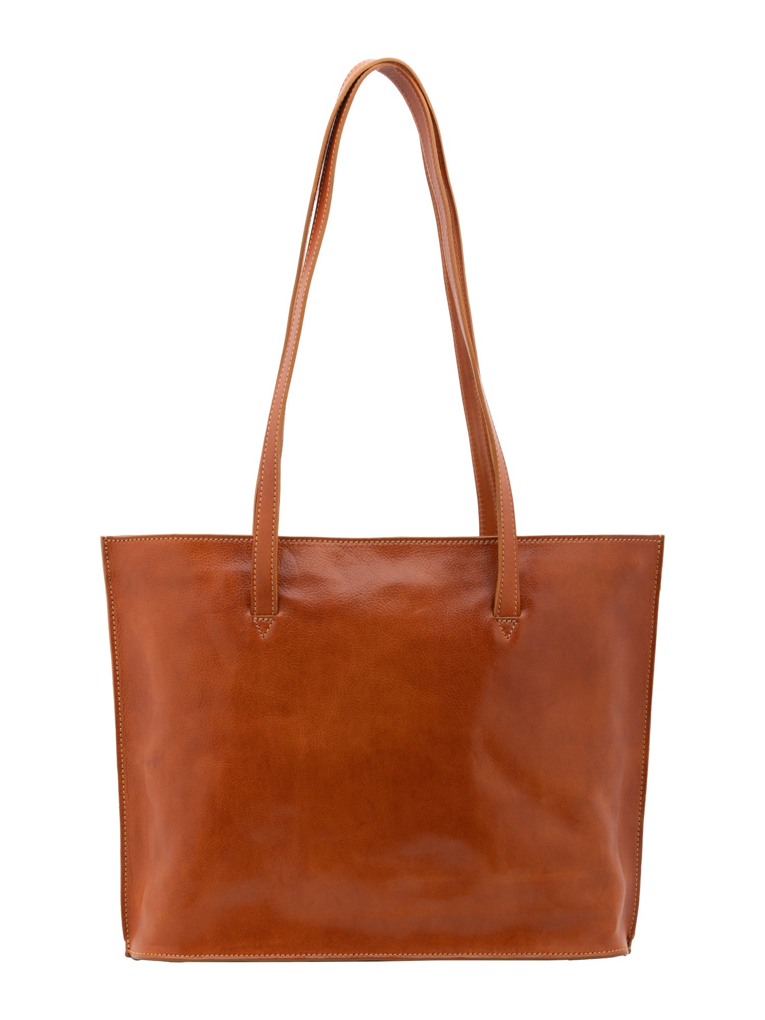 Borsa a spalla da donna 100% pelle 5573-Cognac I Fratelli
