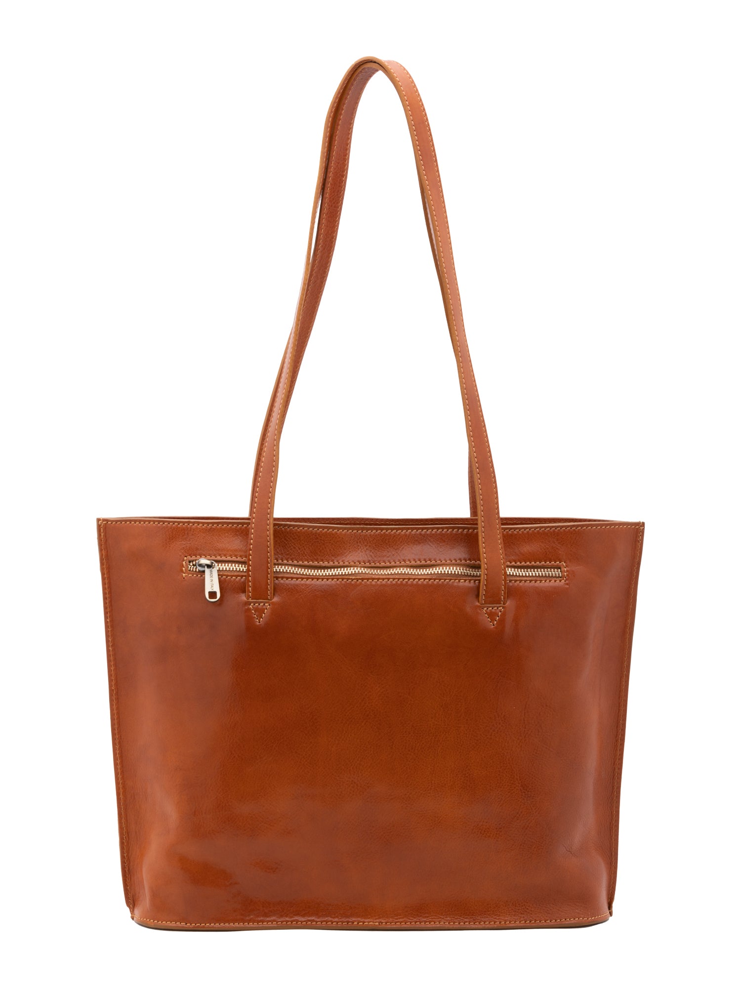 Borsa a spalla da donna 100% pelle 5573-Cognac I Fratelli