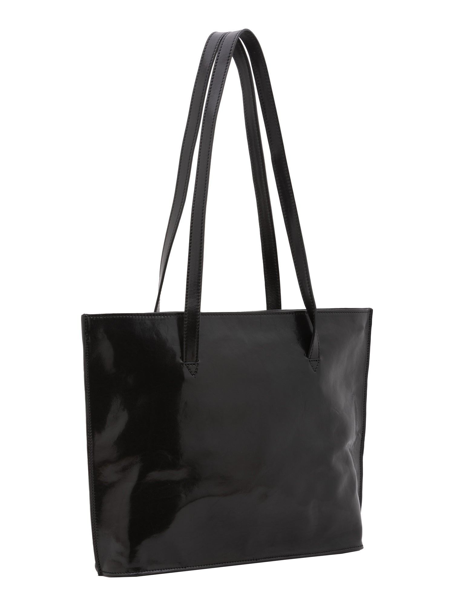 Borsa a spalla da donna 100% pelle 5573-Nero I Fratelli