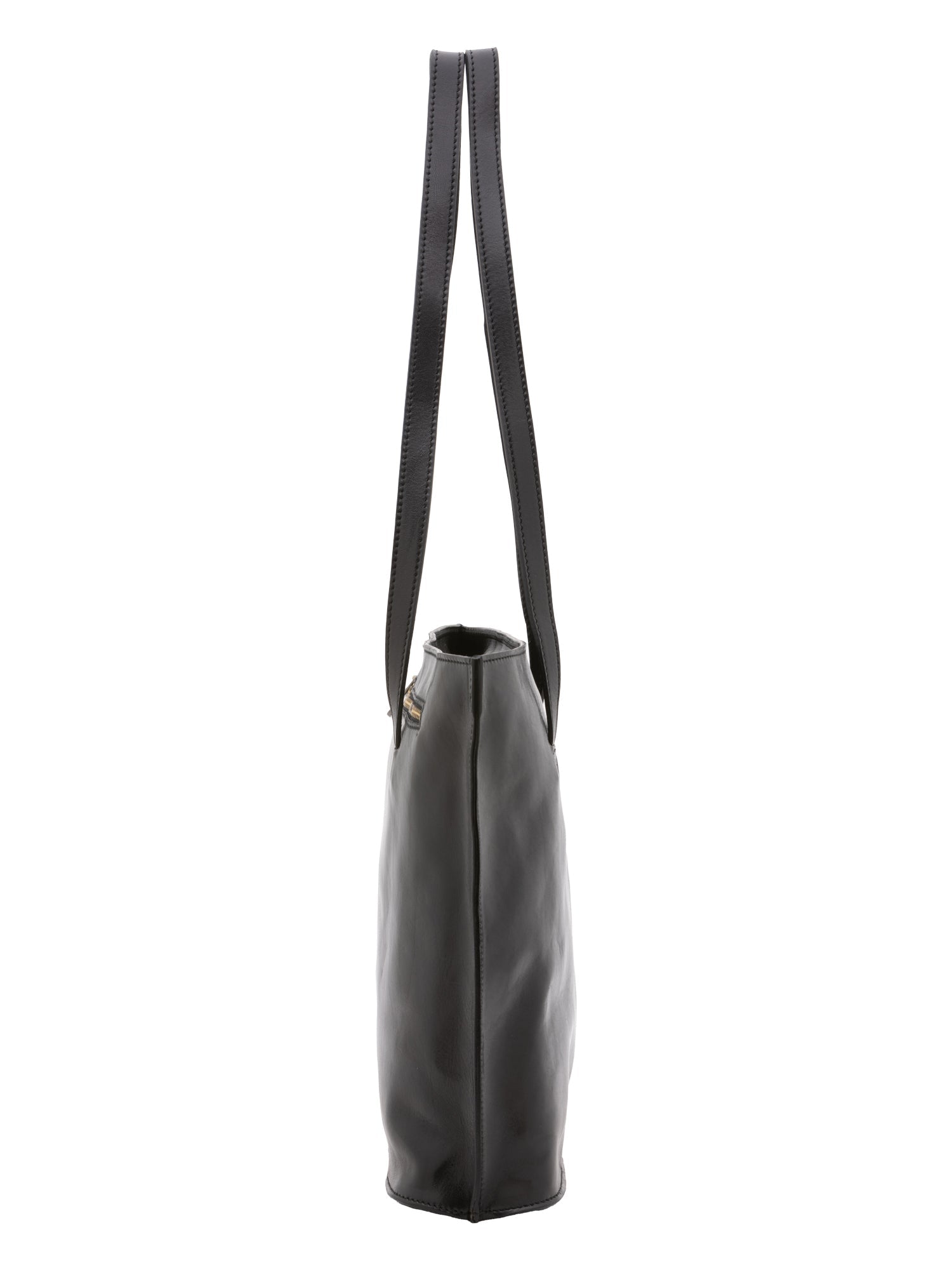 Borsa a spalla da donna 100% pelle 5573-Nero I Fratelli