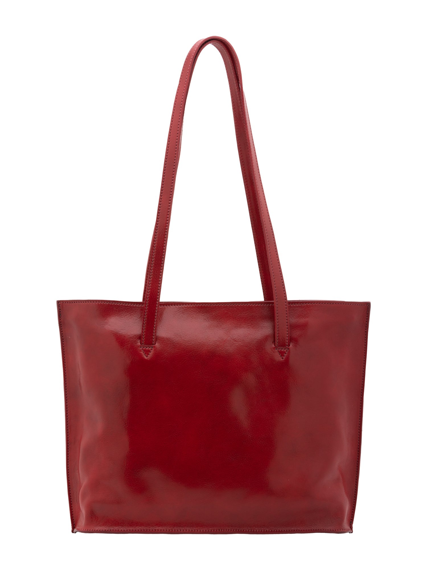 Borsa a spalla da donna 100% pelle 5573-Rosso I Fratelli