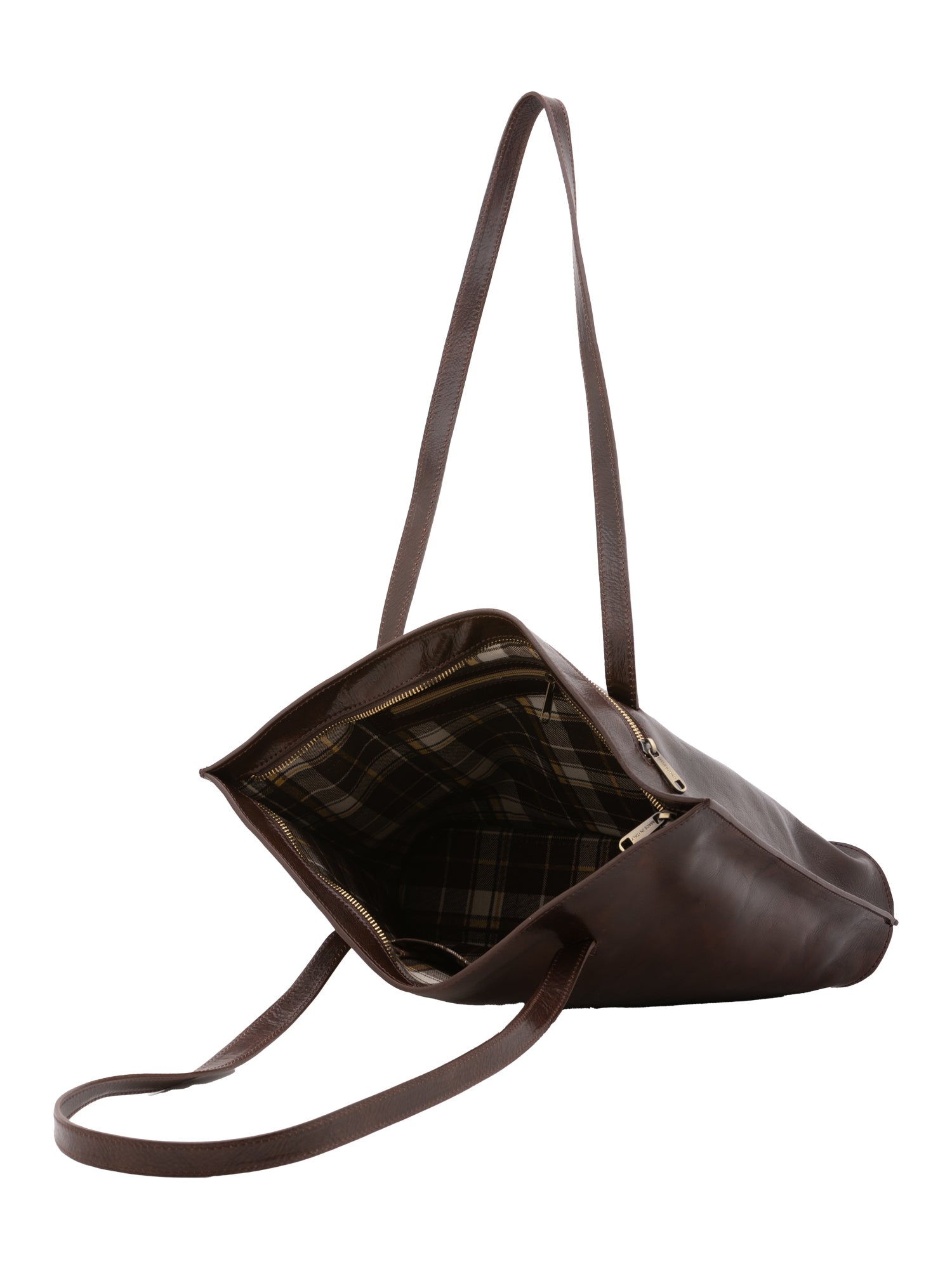 Borsa a spalla da donna 100% pelle 5573-Tmoro I Fratelli