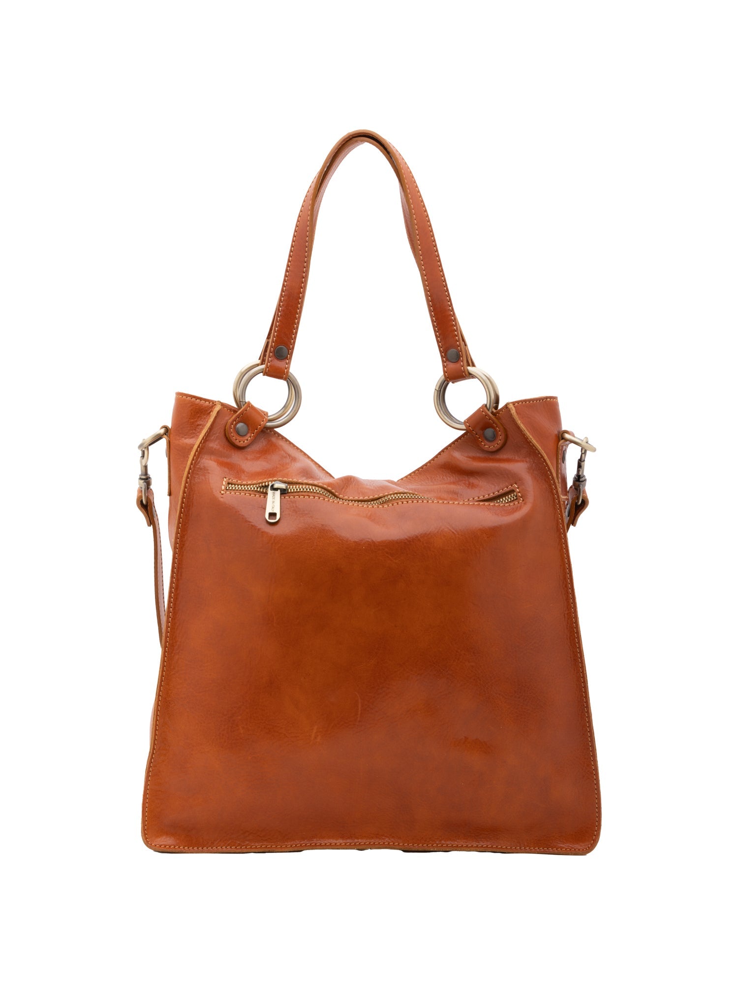 Borsa a spalla da donna Vera pelle 5574-Cognac I Fratelli
