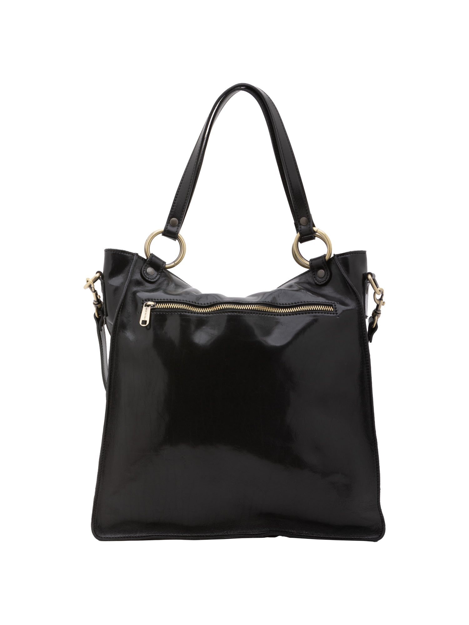 Borsa a spalla da donna Vera pelle 5574-Nero I Fratelli