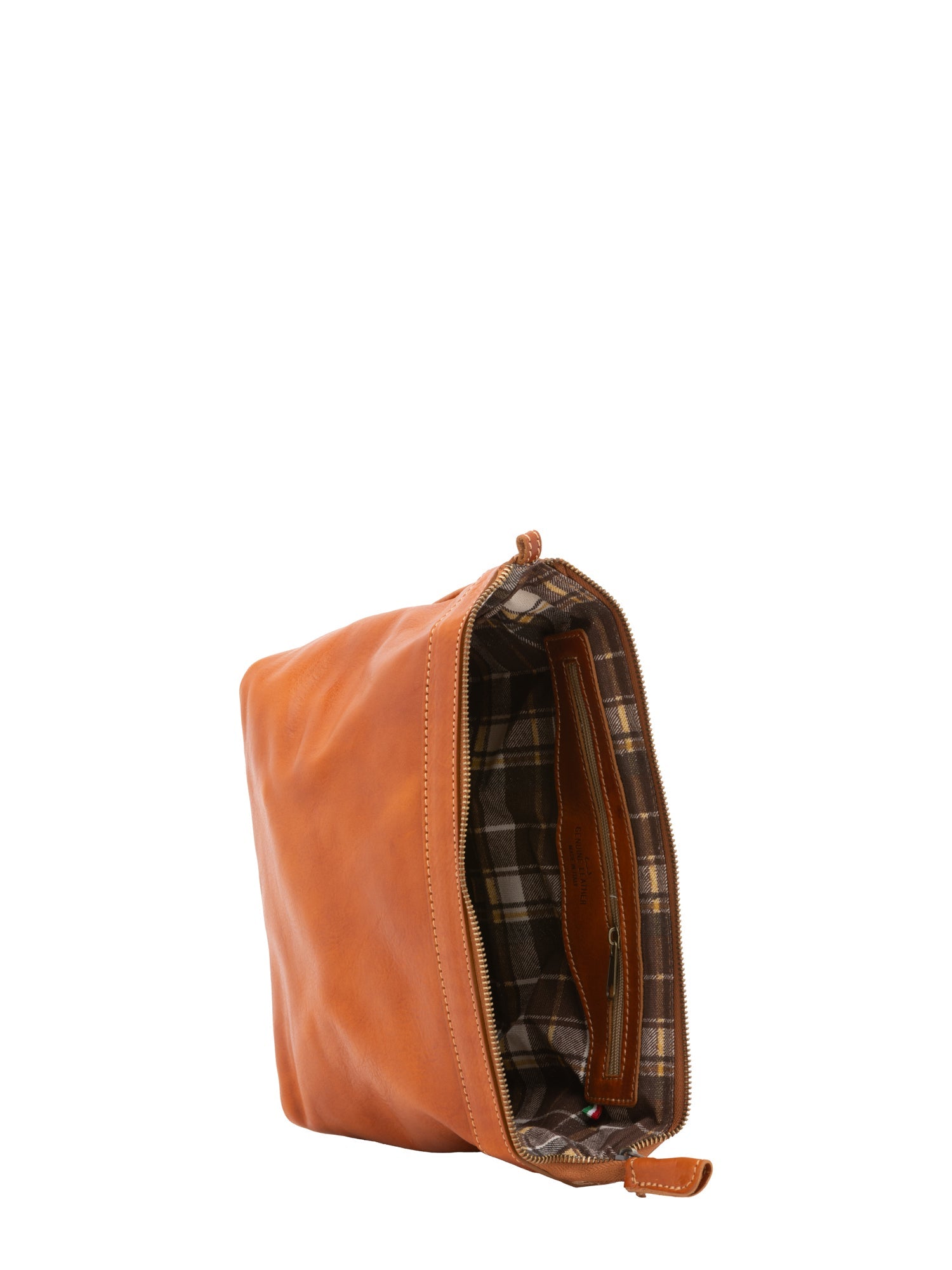 Borsa a mano unisex in vera pelle 100% pelle 5575-Cognac I Fratelli