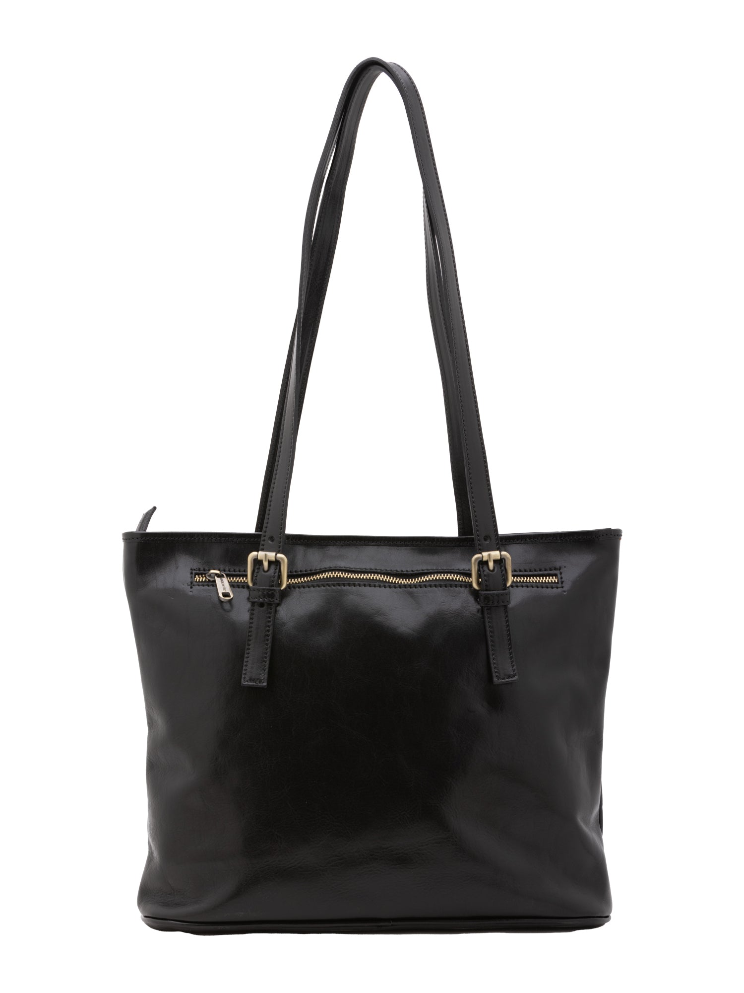 Borsa a spalla da donna 100% vera pelle 5576-Nero I Fratelli