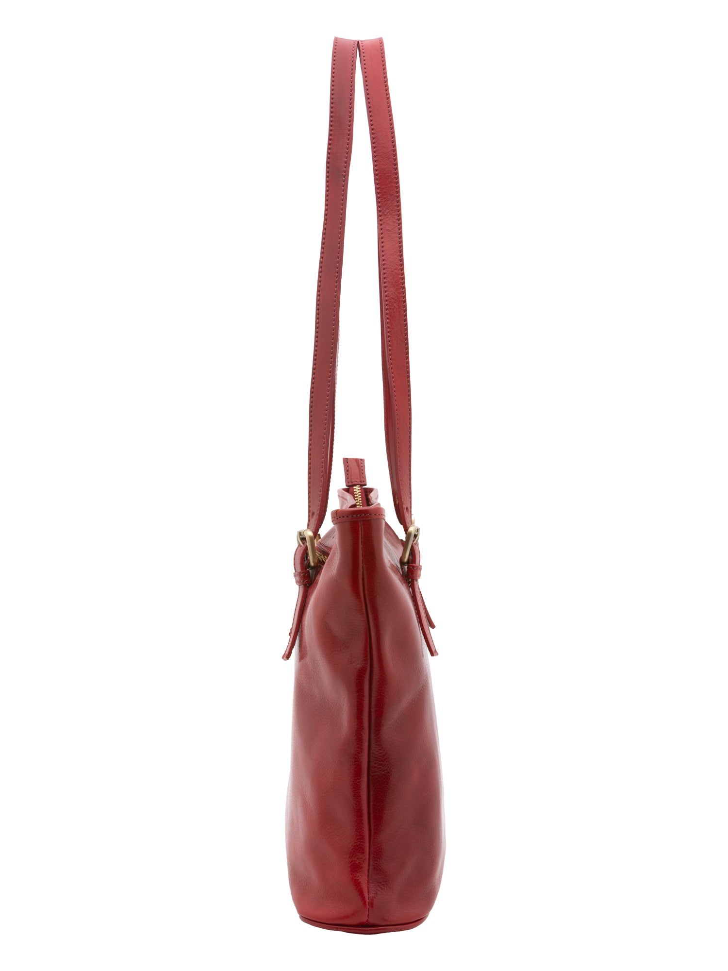 Borsa a spalla da donna 100% vera pelle 5576-Rosso I Fratelli