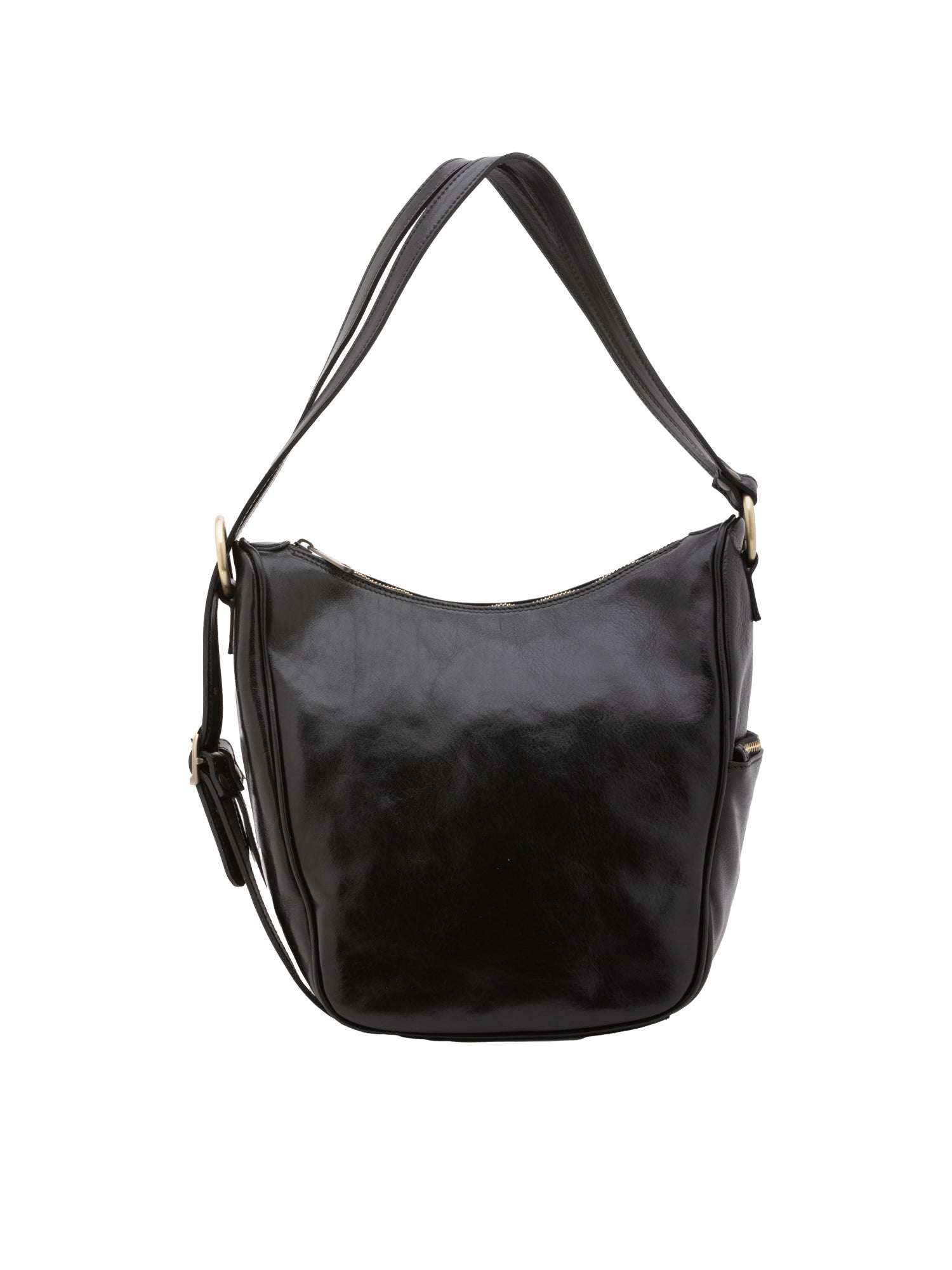 Borsa a spalla da donna Vera pelle 5577-Nero I Fratelli