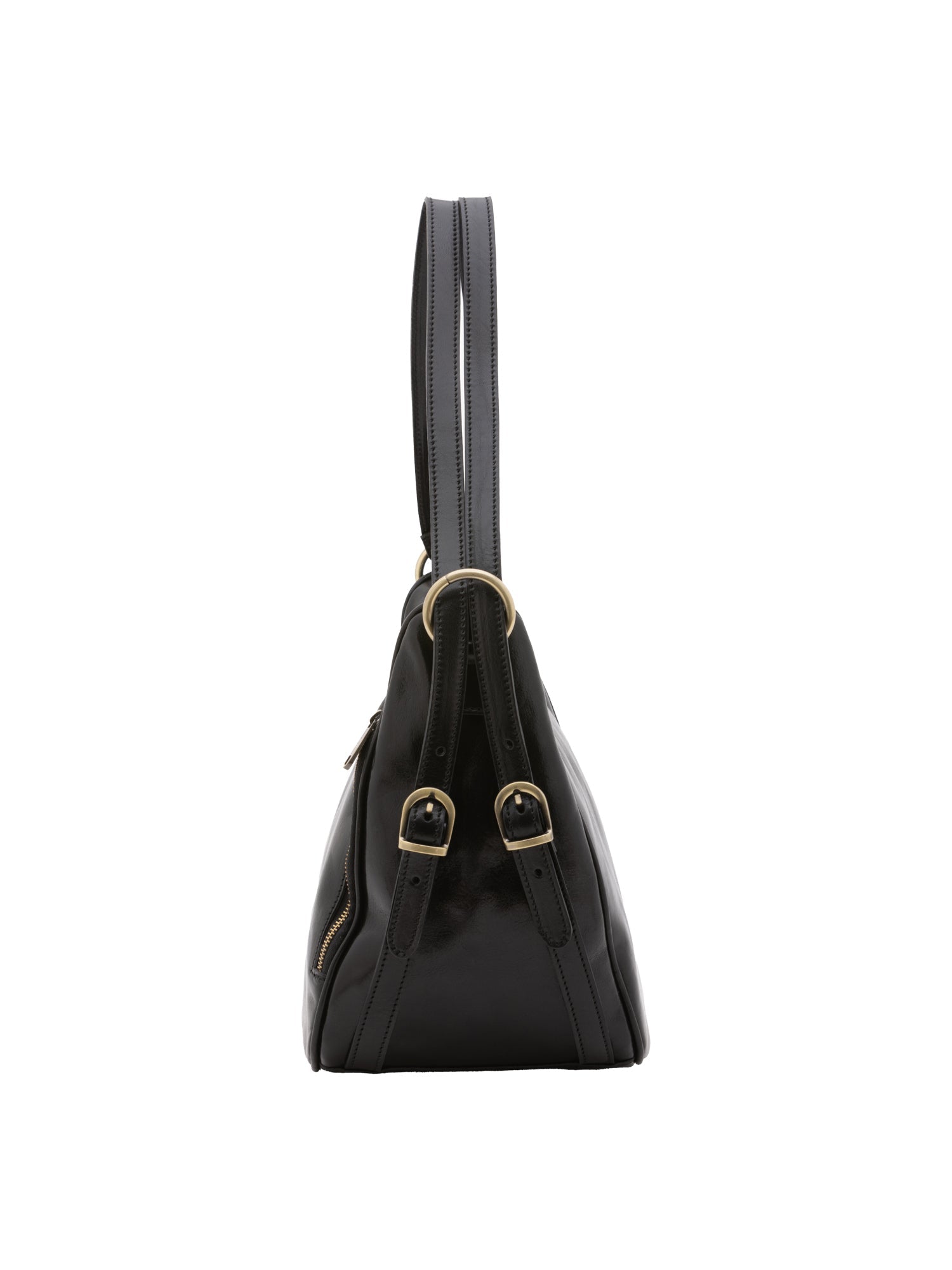 Borsa a spalla da donna Vera pelle 5577-Nero I Fratelli