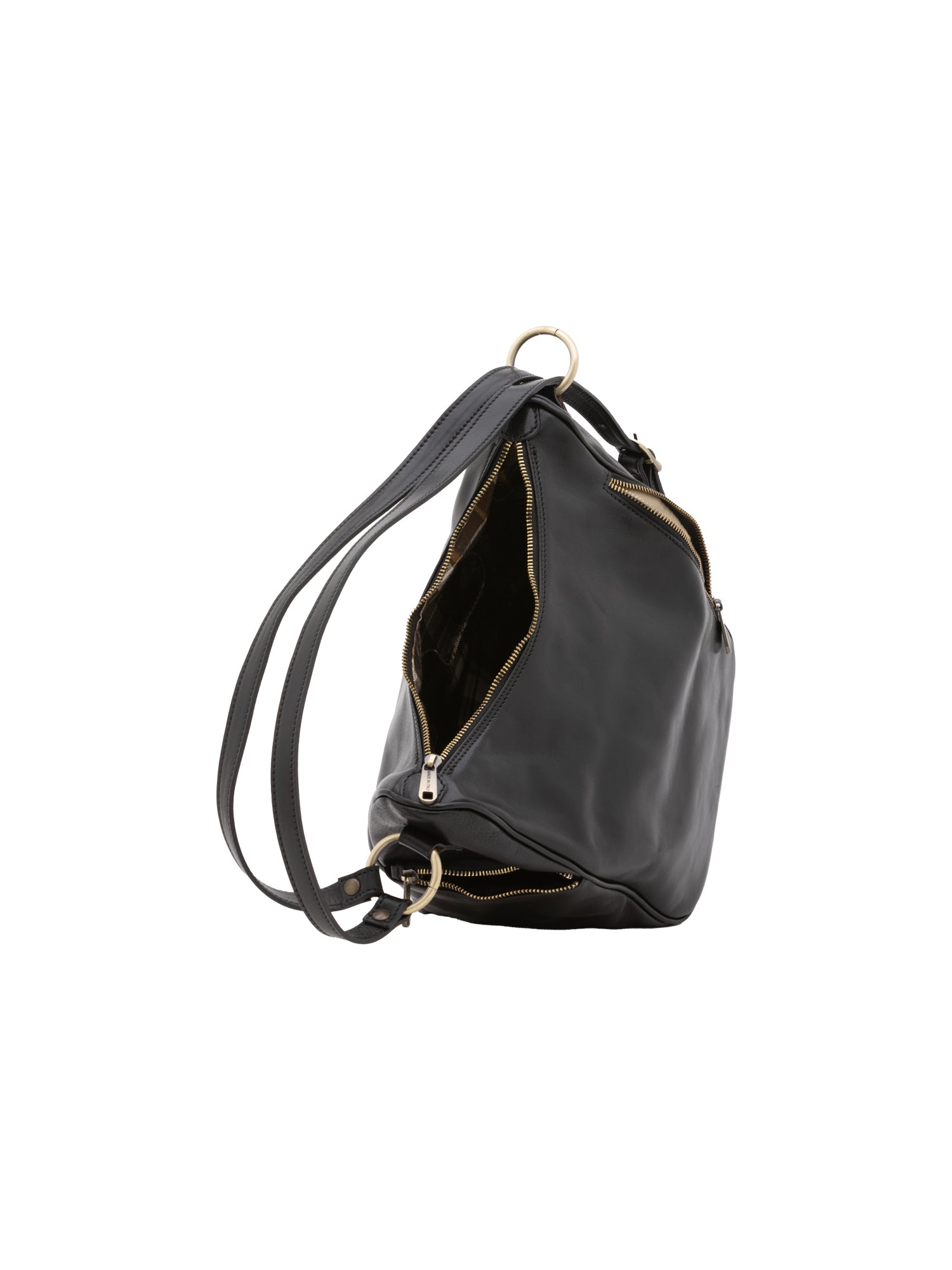 Borsa a spalla da donna Vera pelle 5577-Nero I Fratelli