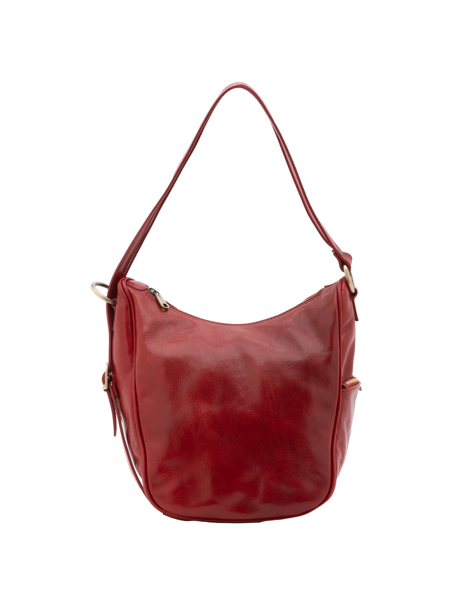 Borsa a spalla da donna Vera pelle 5577-Rosso I Fratelli
