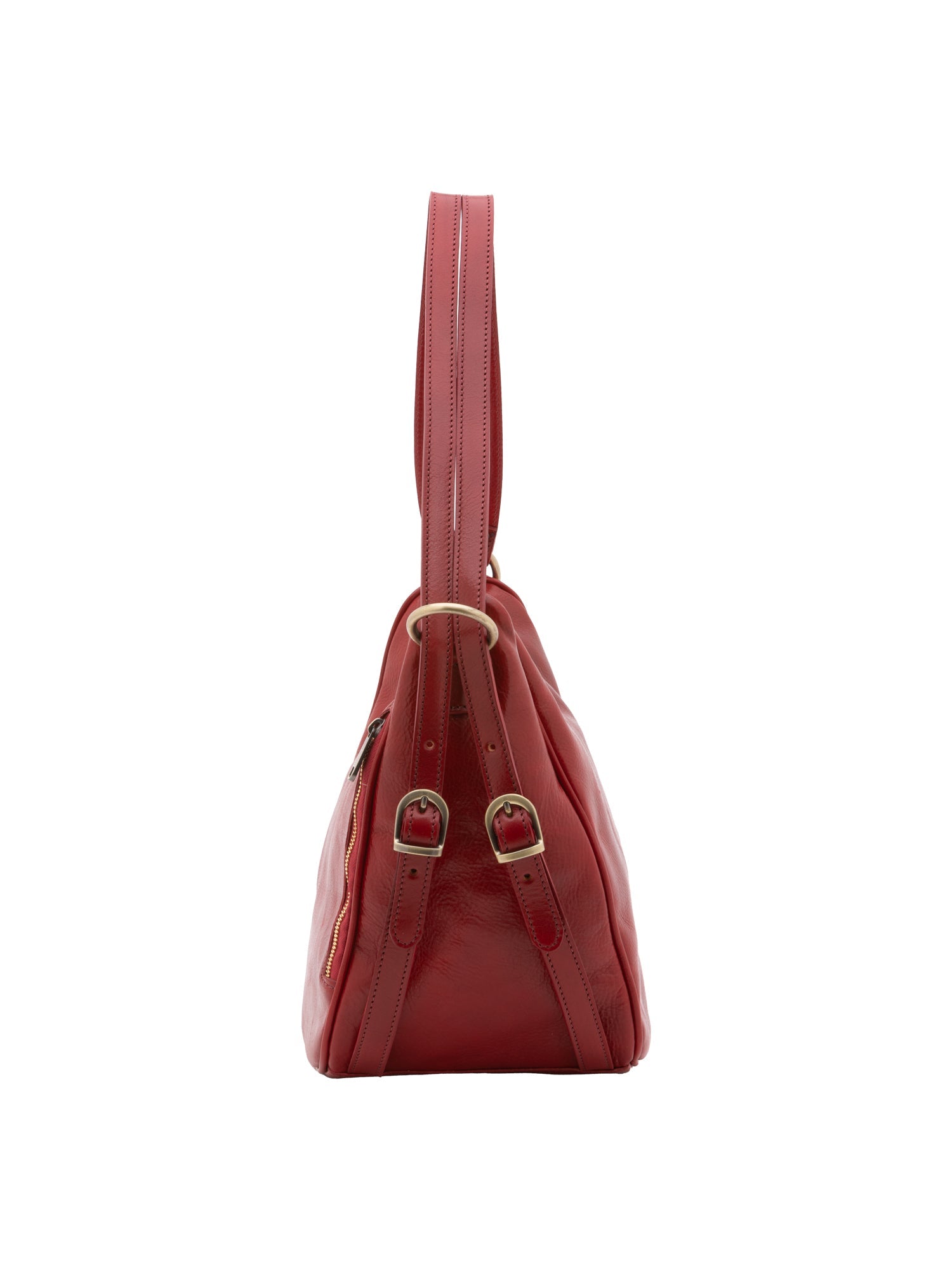 Borsa a spalla da donna Vera pelle 5577-Rosso I Fratelli