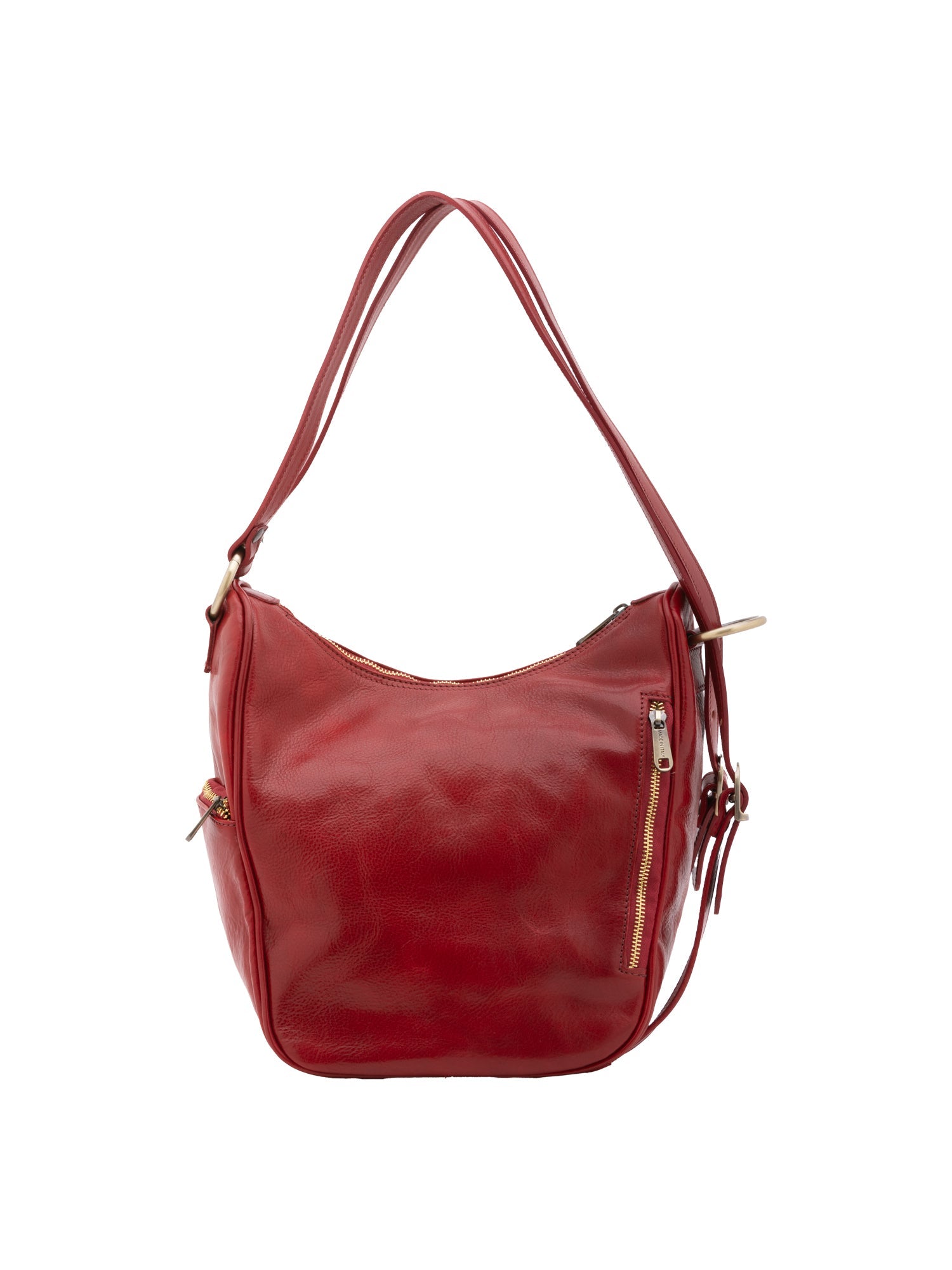 Borsa a spalla da donna Vera pelle 5577-Rosso I Fratelli