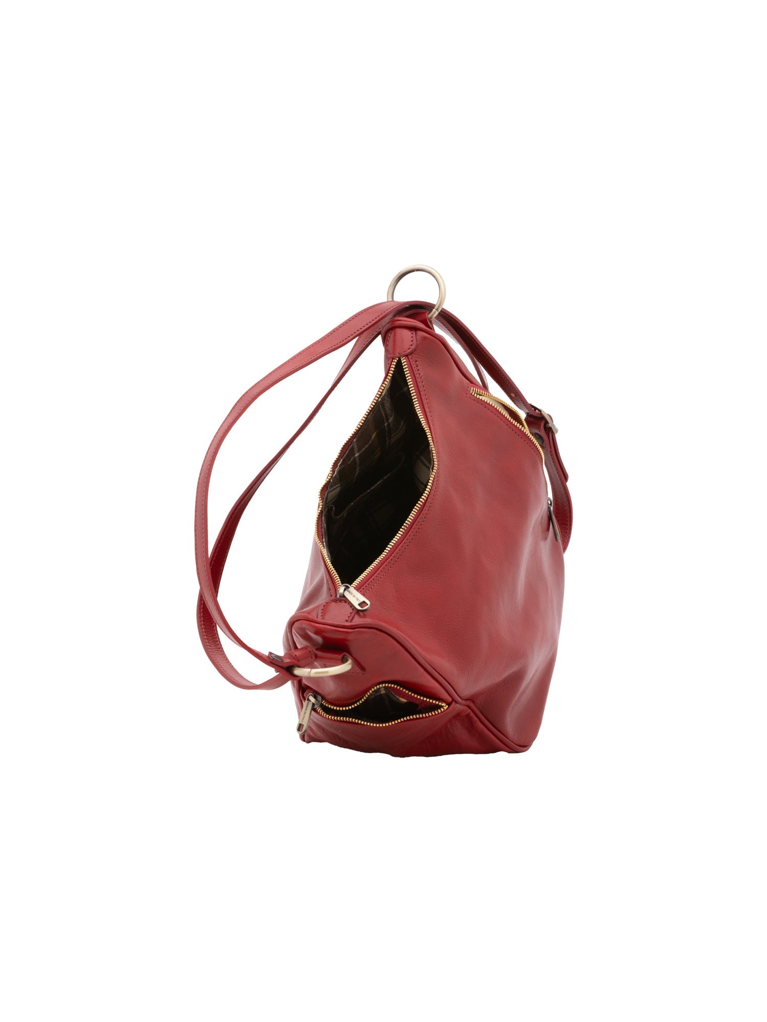 Borsa a spalla da donna Vera pelle 5577-Rosso I Fratelli