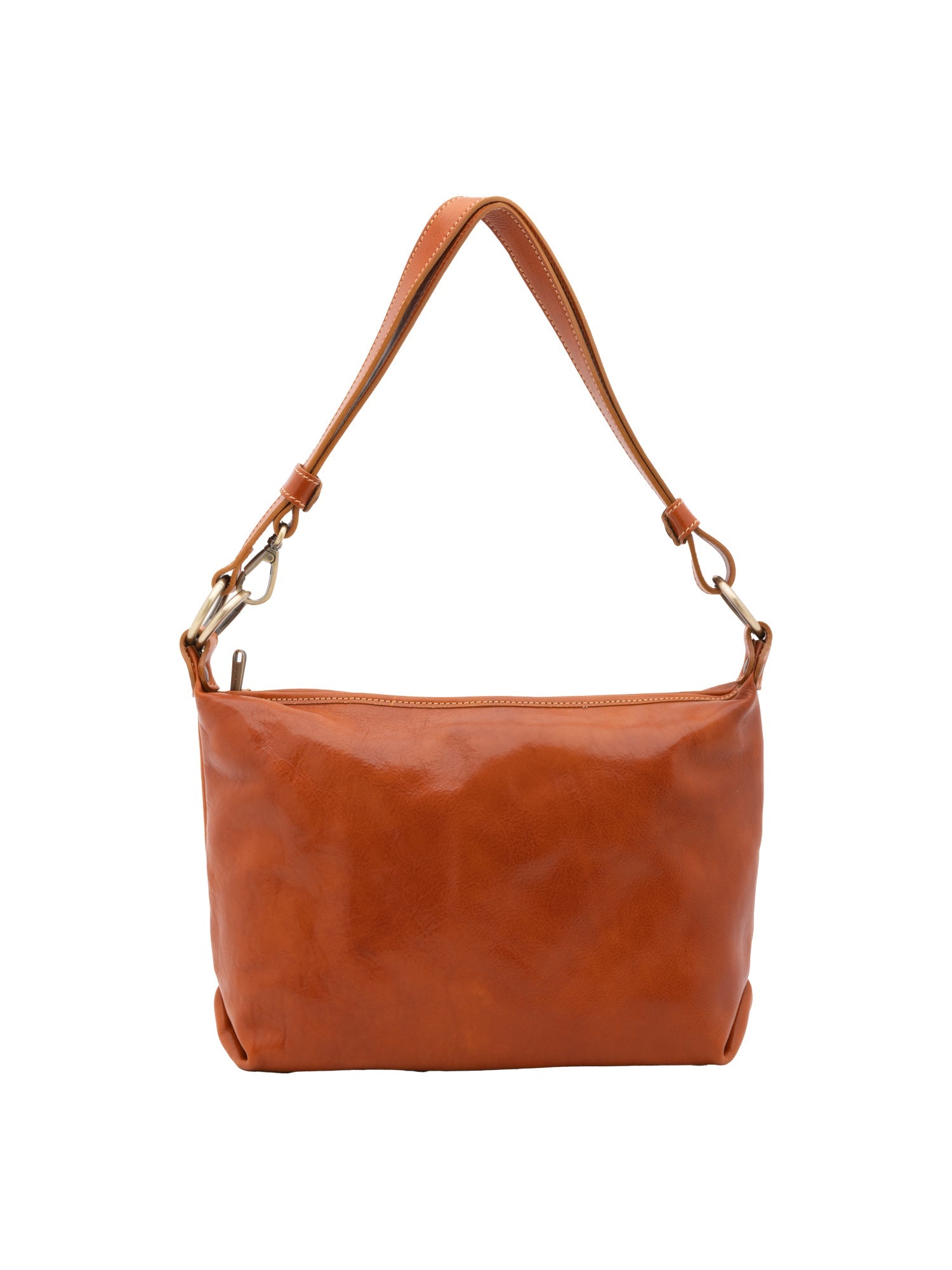 Borsa a spalla da donna 100% pelle 5578-Cognac I Fratelli
